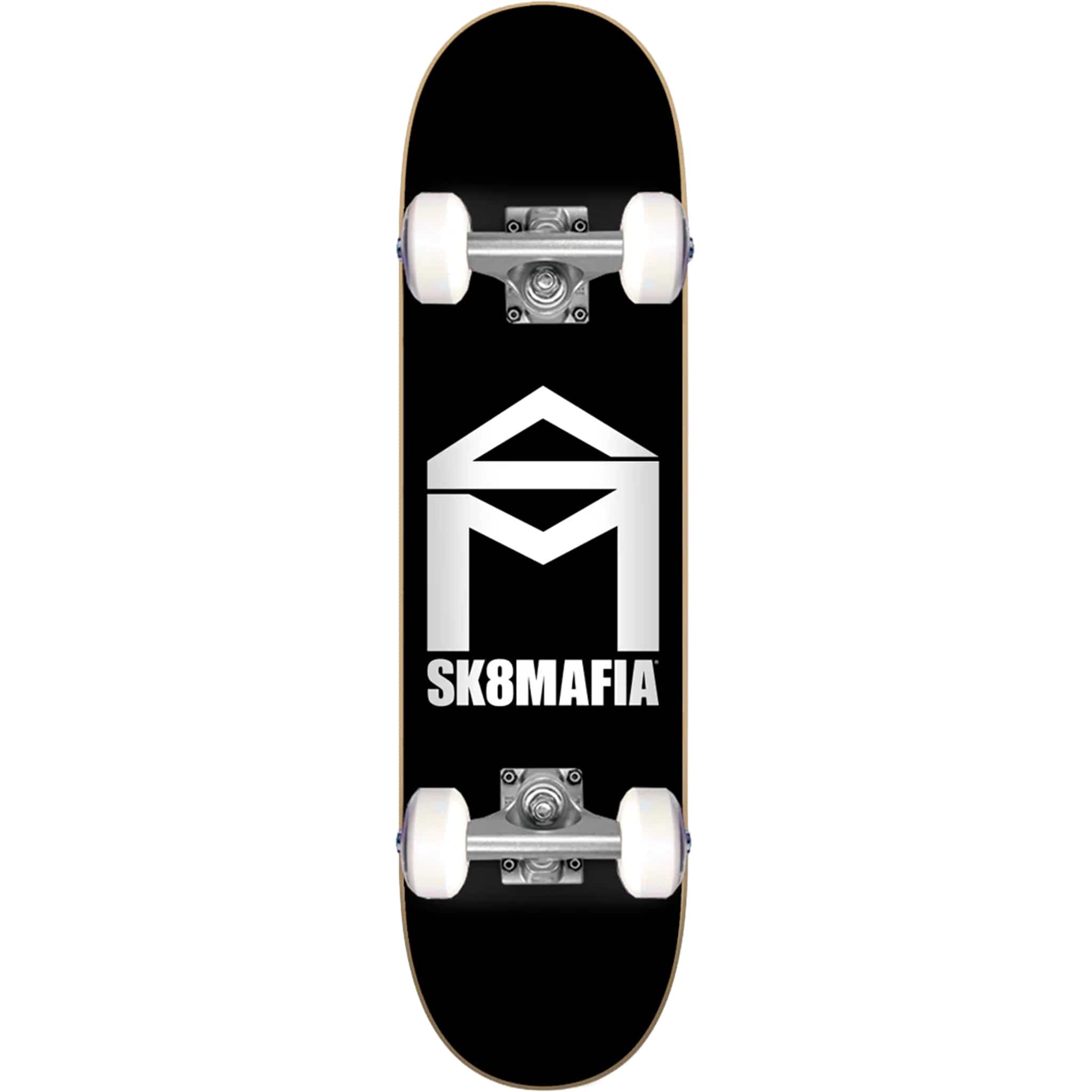 SK8MAFIA House Logo Black Micro Skateboard Complete 6" Skateboard Complete