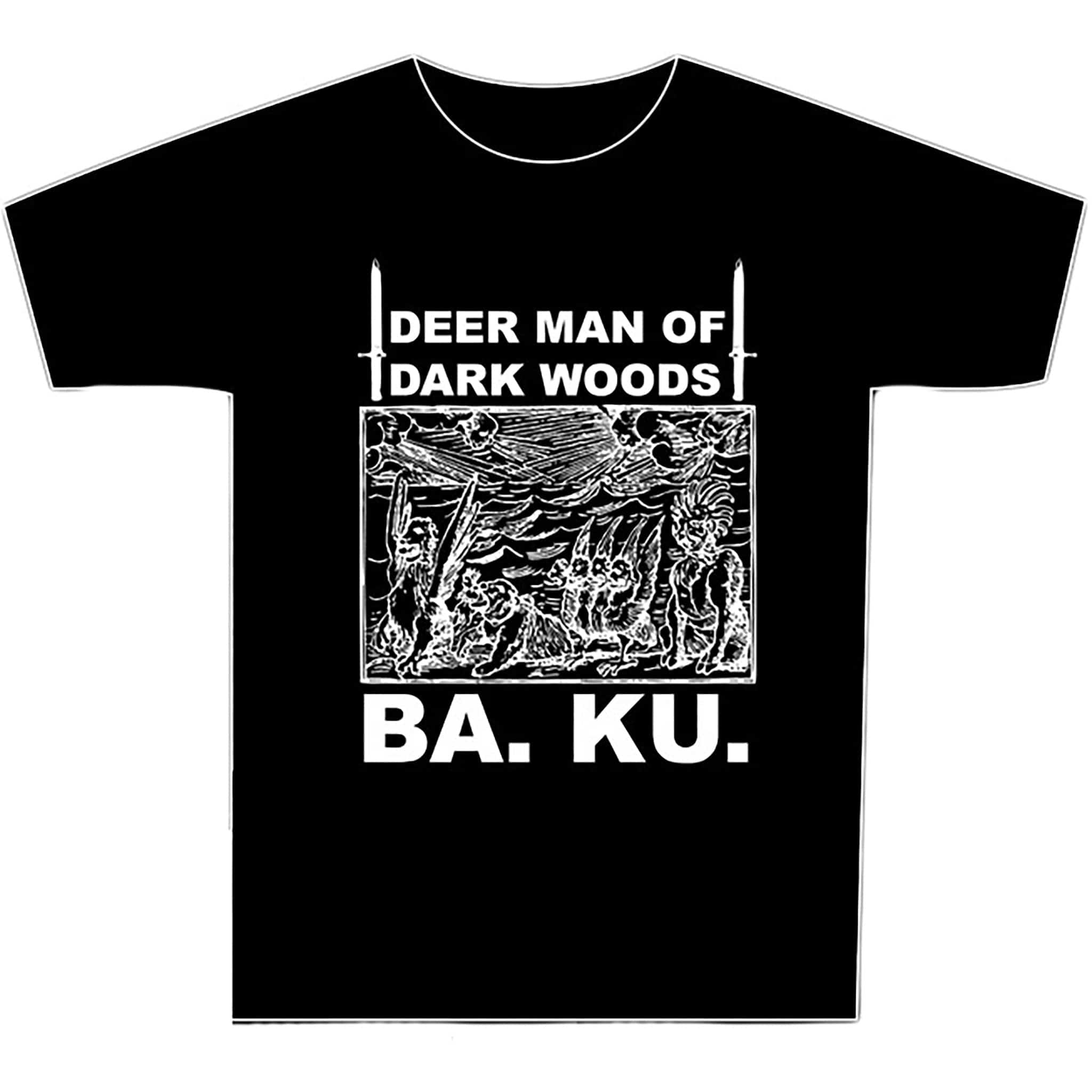 Skull Skates BA. KU. Deer Man Tee Black T Shirt