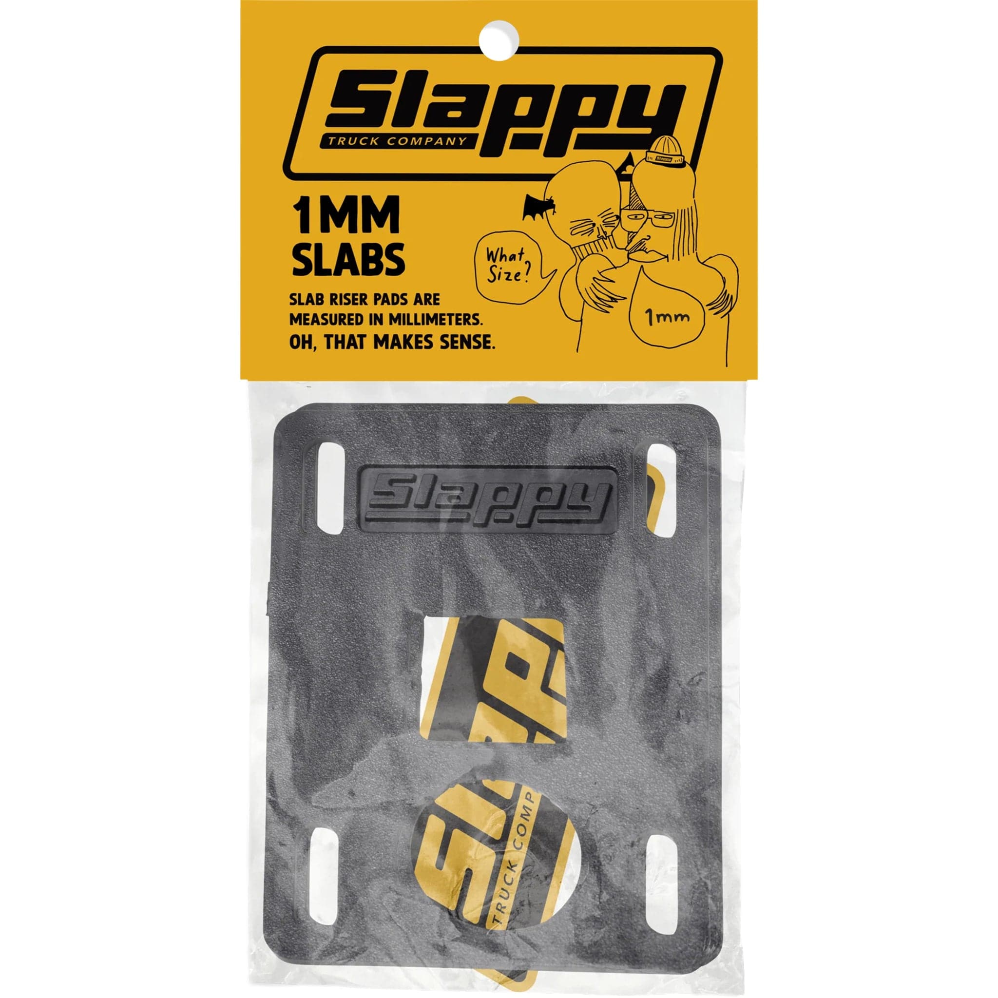 Slappy Slabs 1mm Low Risers Black Skateboard Accessories