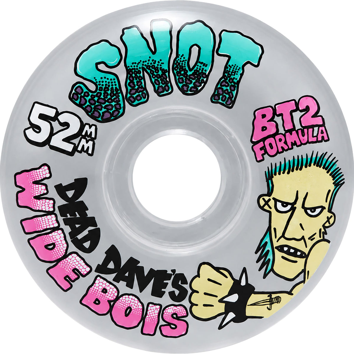 Snot Dead Dave Wide Boys 101a 52mm Skateboard Wheels Clear Skateboard Wheels