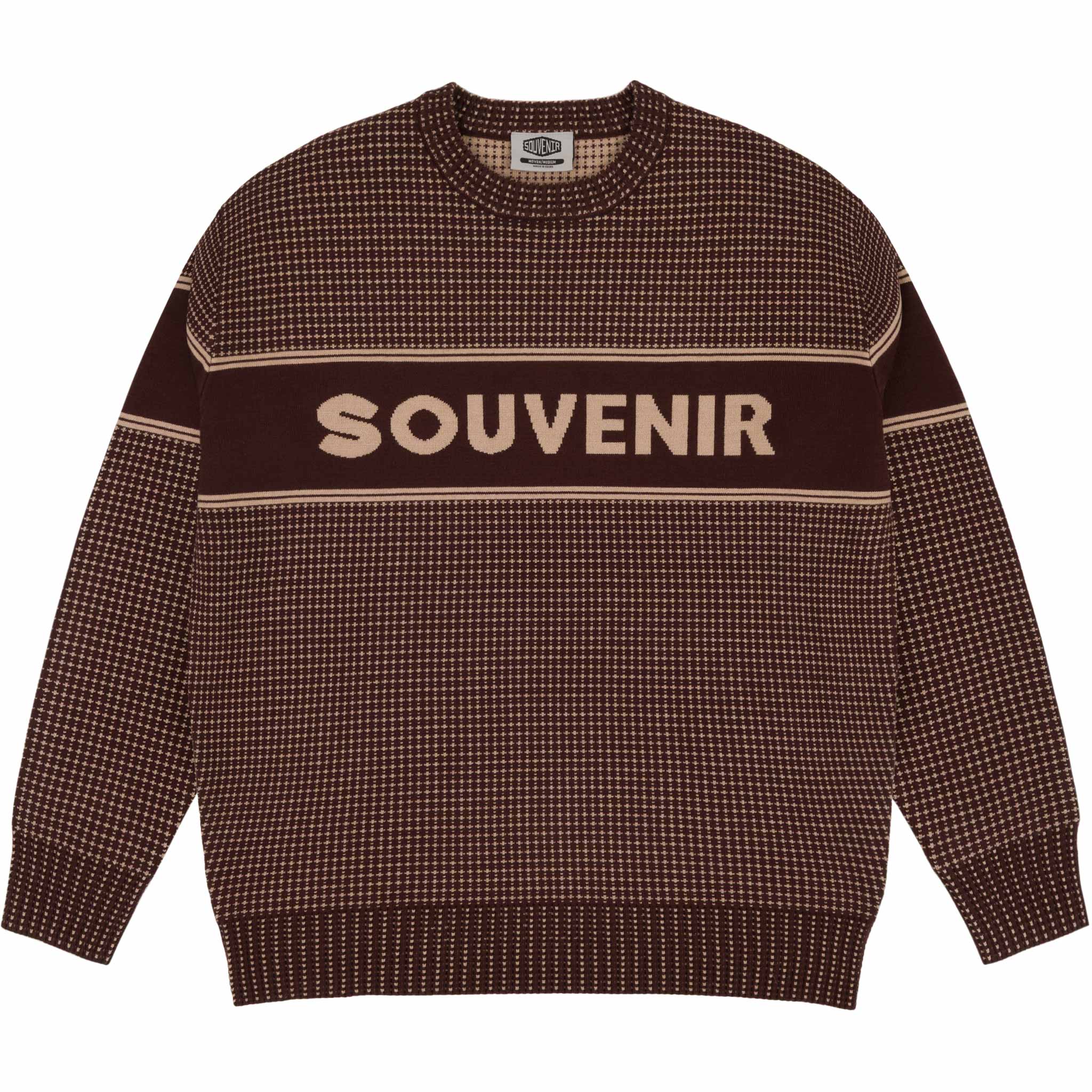 Souvenir Jacquard Knit Sweater Chocolate Sweatshirts