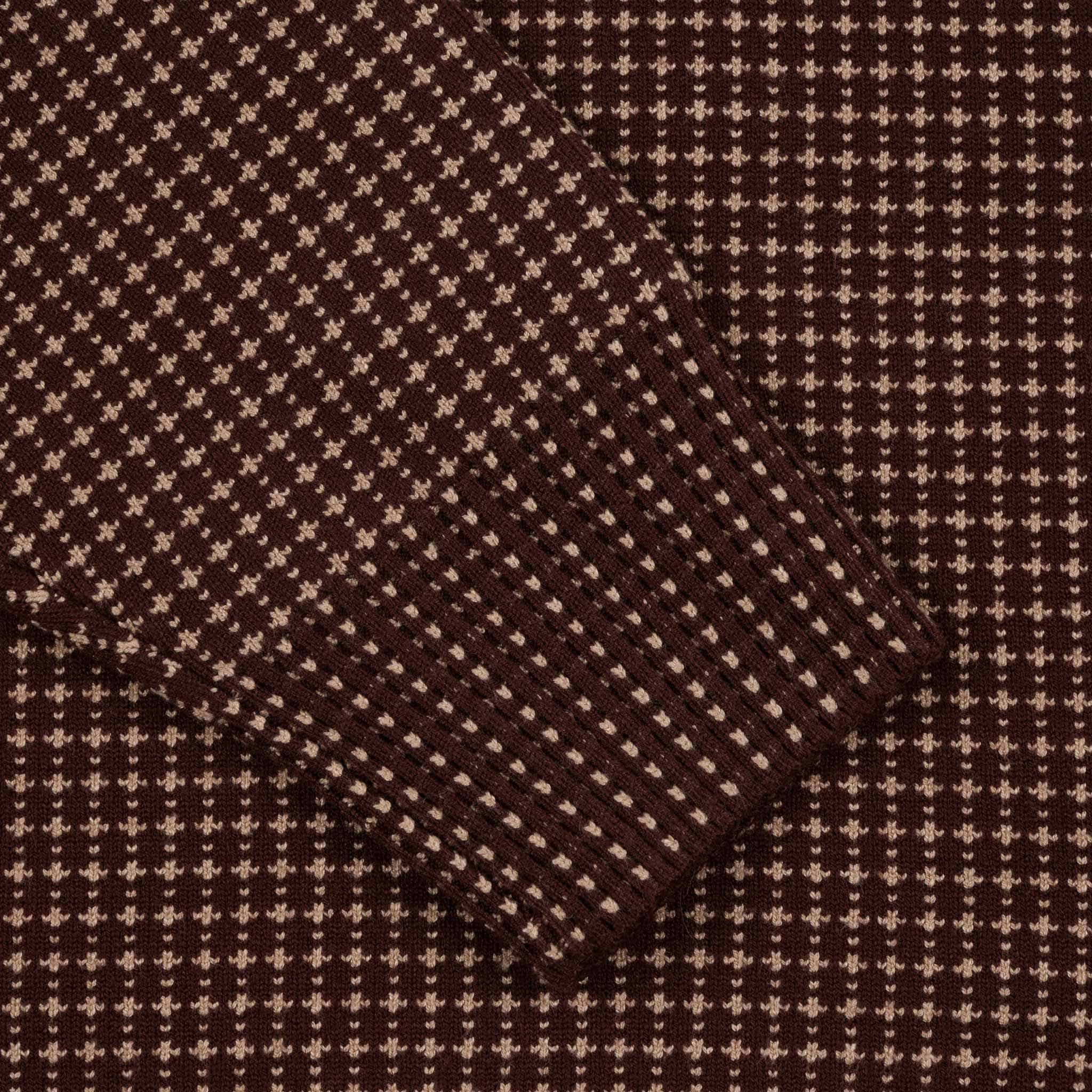 Souvenir Jacquard Knit Sweater Chocolate Sweatshirts