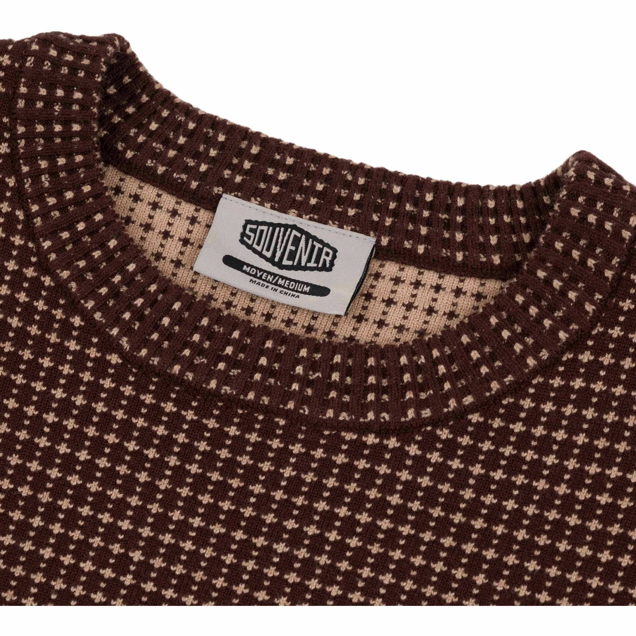 Souvenir Jacquard Knit Sweater Chocolate Sweatshirts