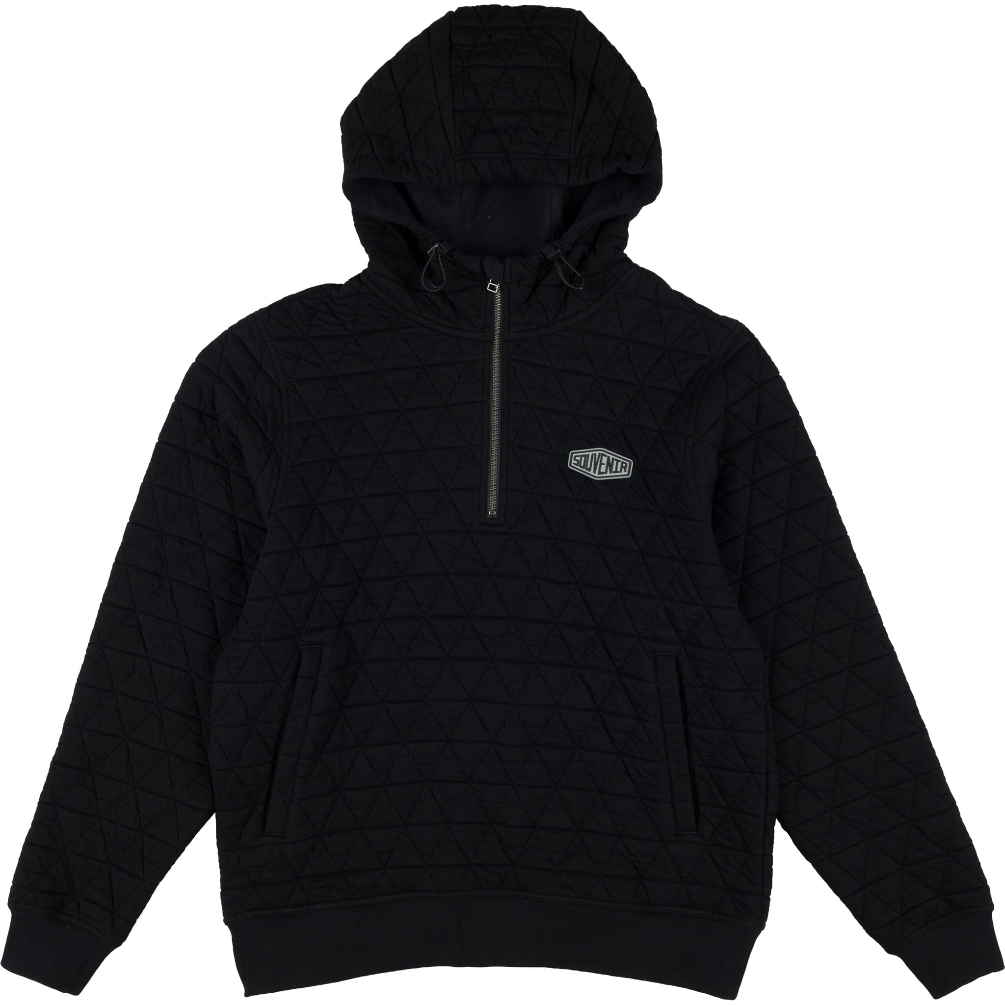 Souvenir Quilted Hoodie Black Sweatshirts