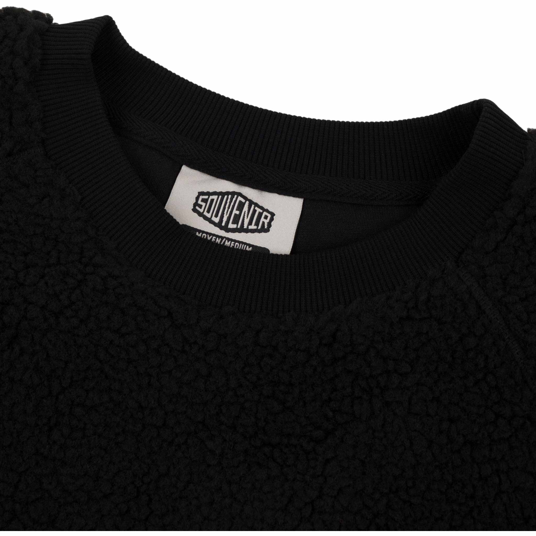 Souvenir Sherpa Crew Black Sweatshirts