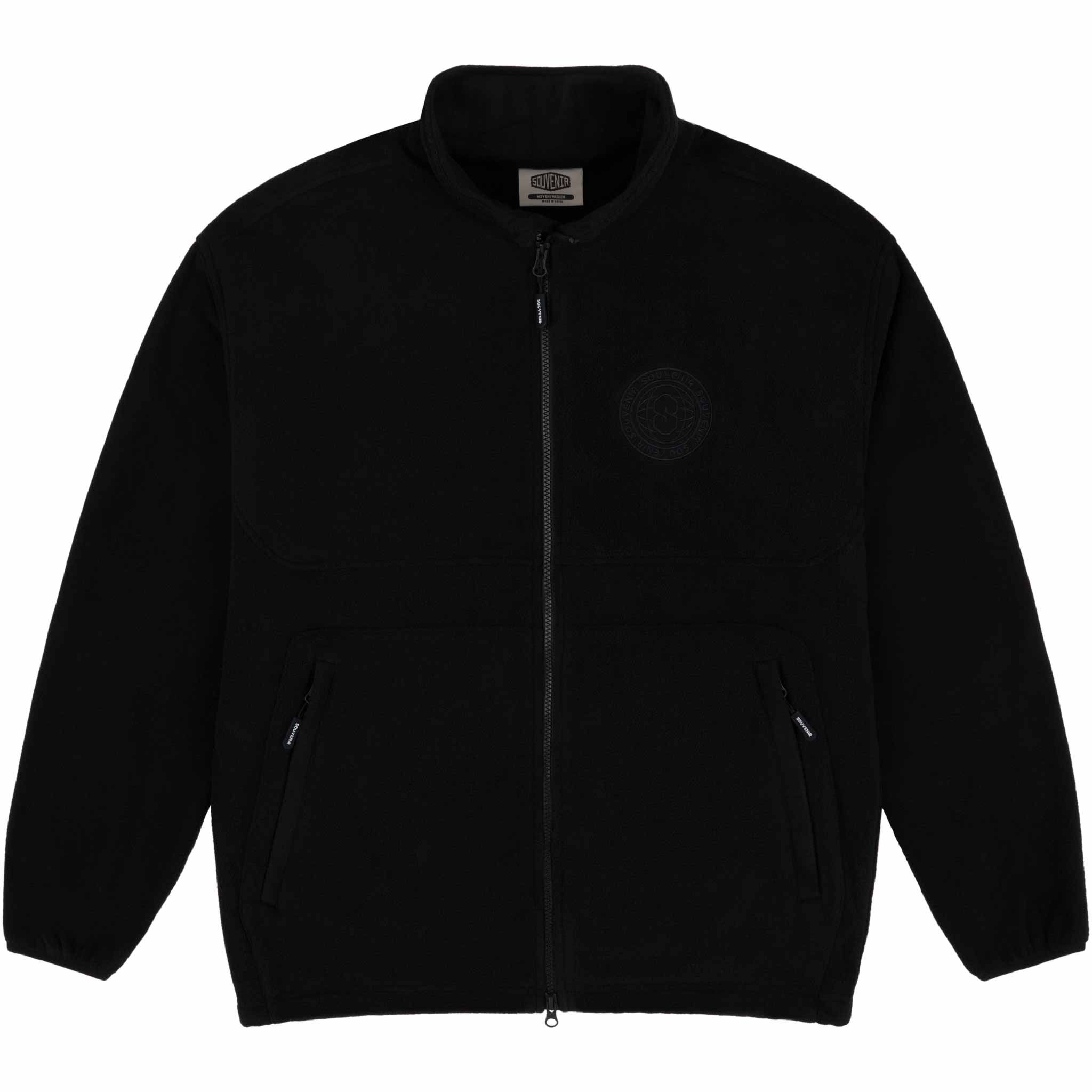Souvenir Tech Fleece Zip Up Black Sweatshirts