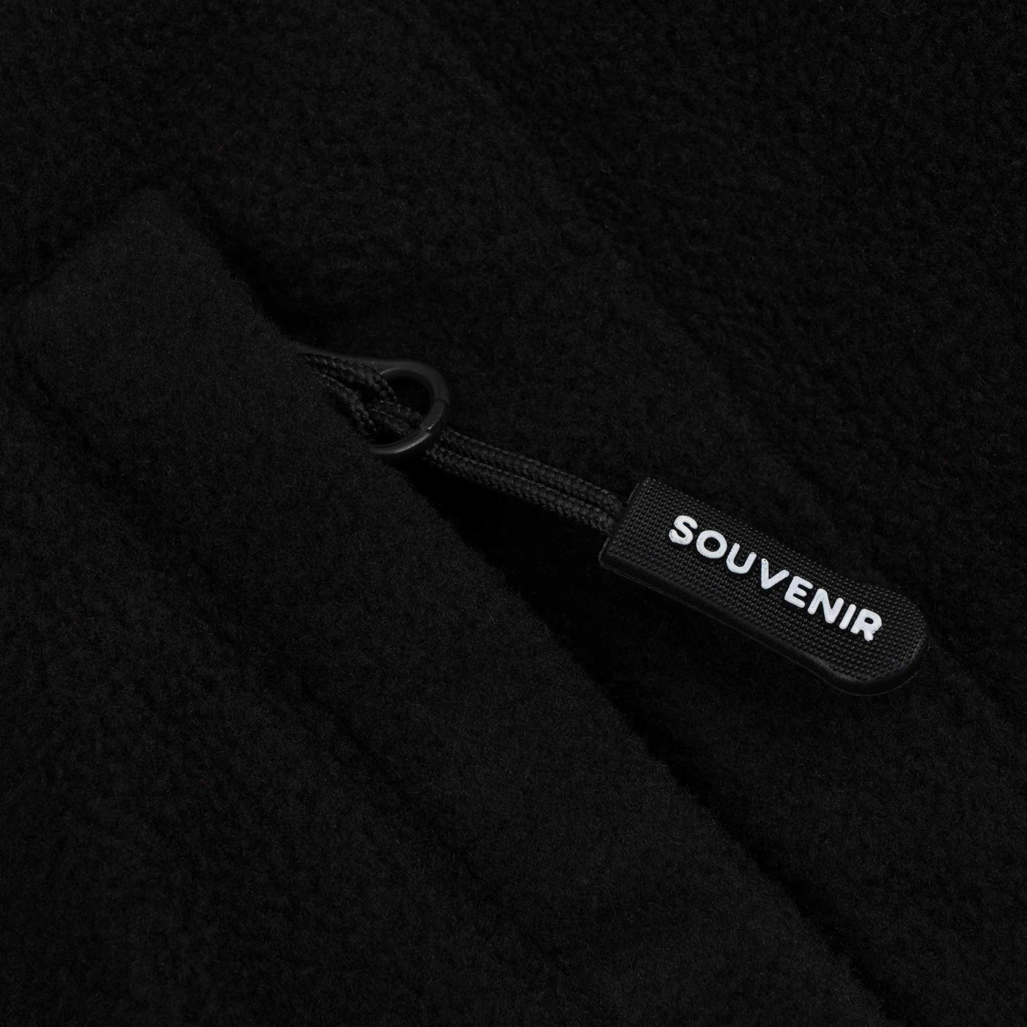 Souvenir Tech Fleece Zip Up Black Sweatshirts