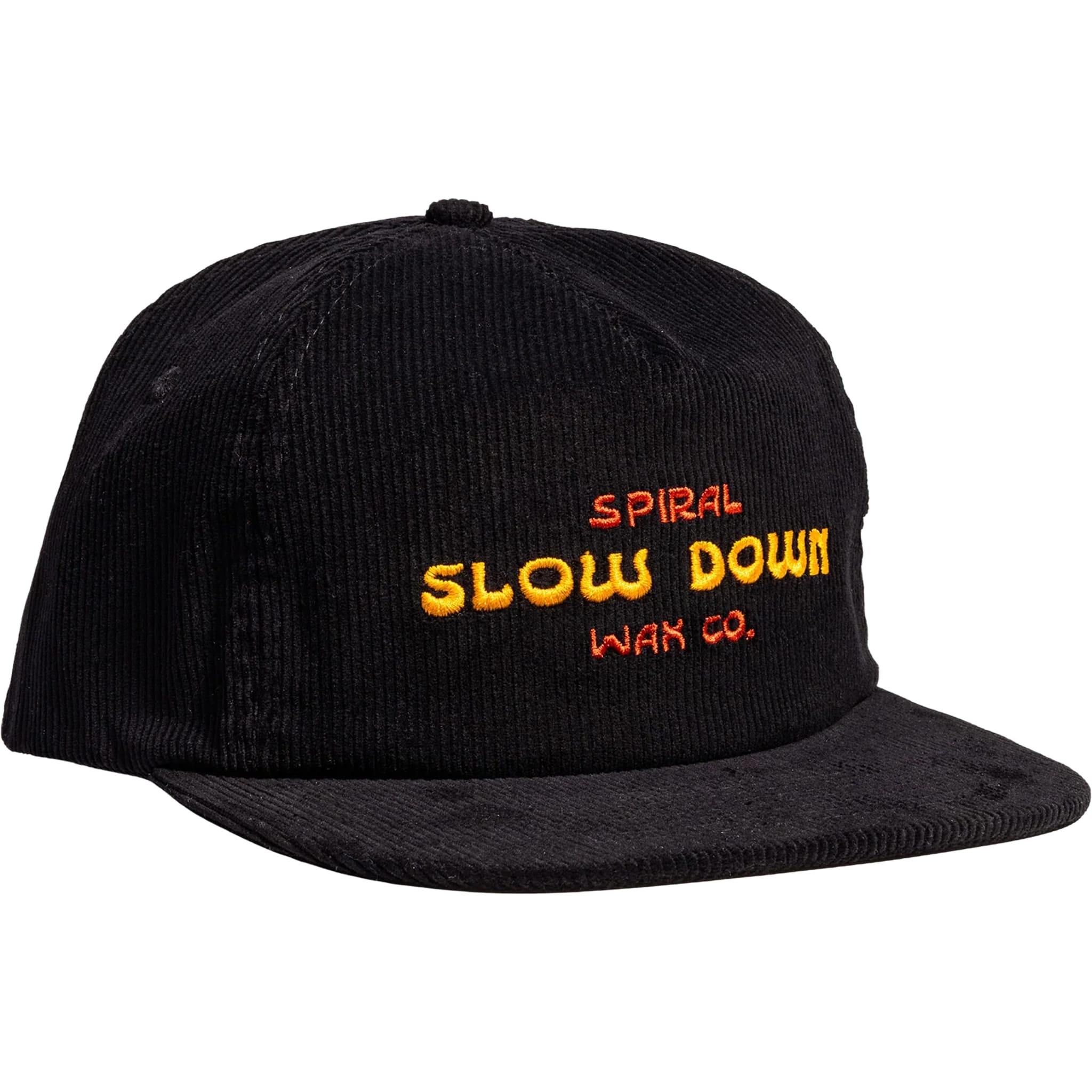 Spiral Wax Co Relax Corduroy Snapback Cap Black Hats