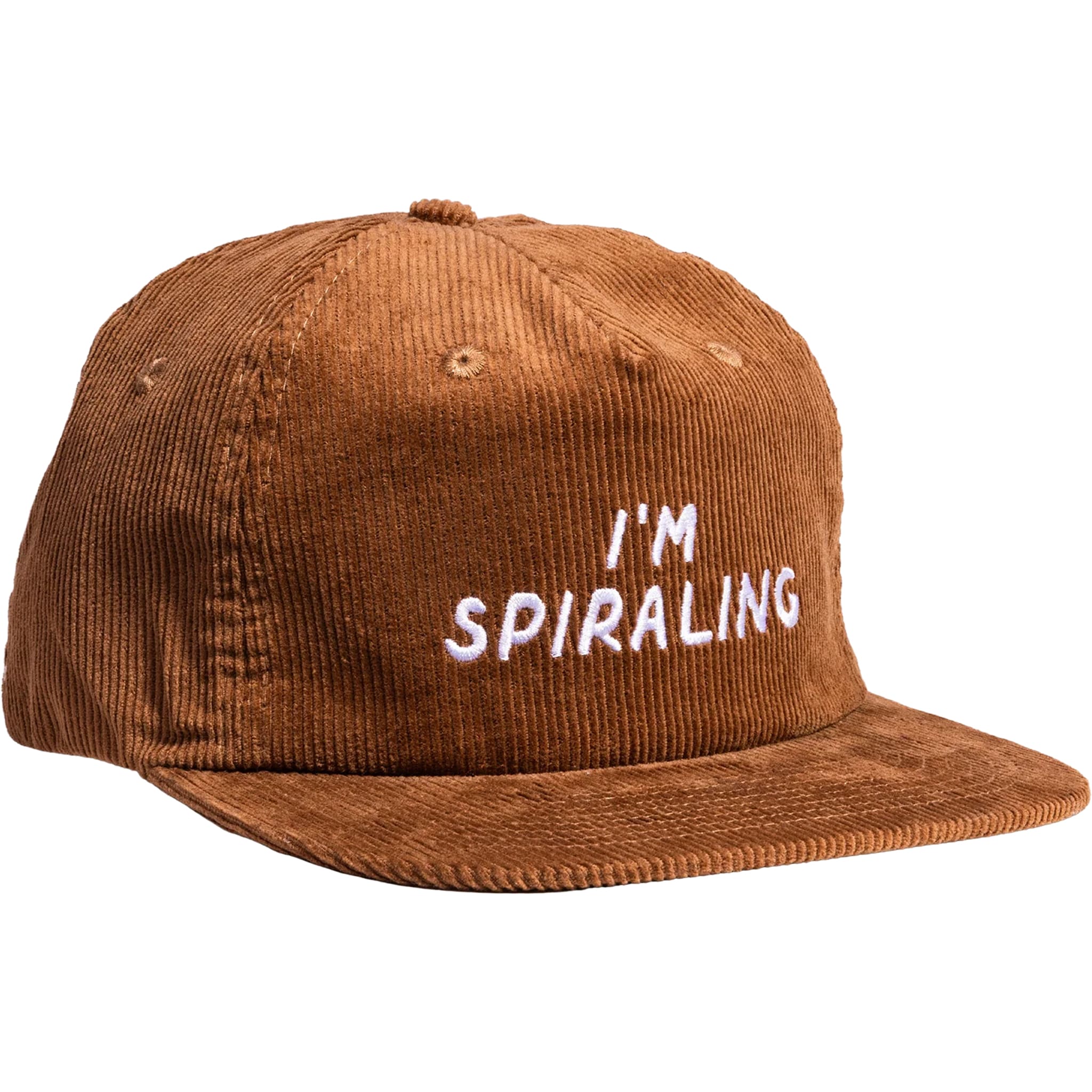 Spiral Wax Co Spiraling Snapback Cap Brown Hats