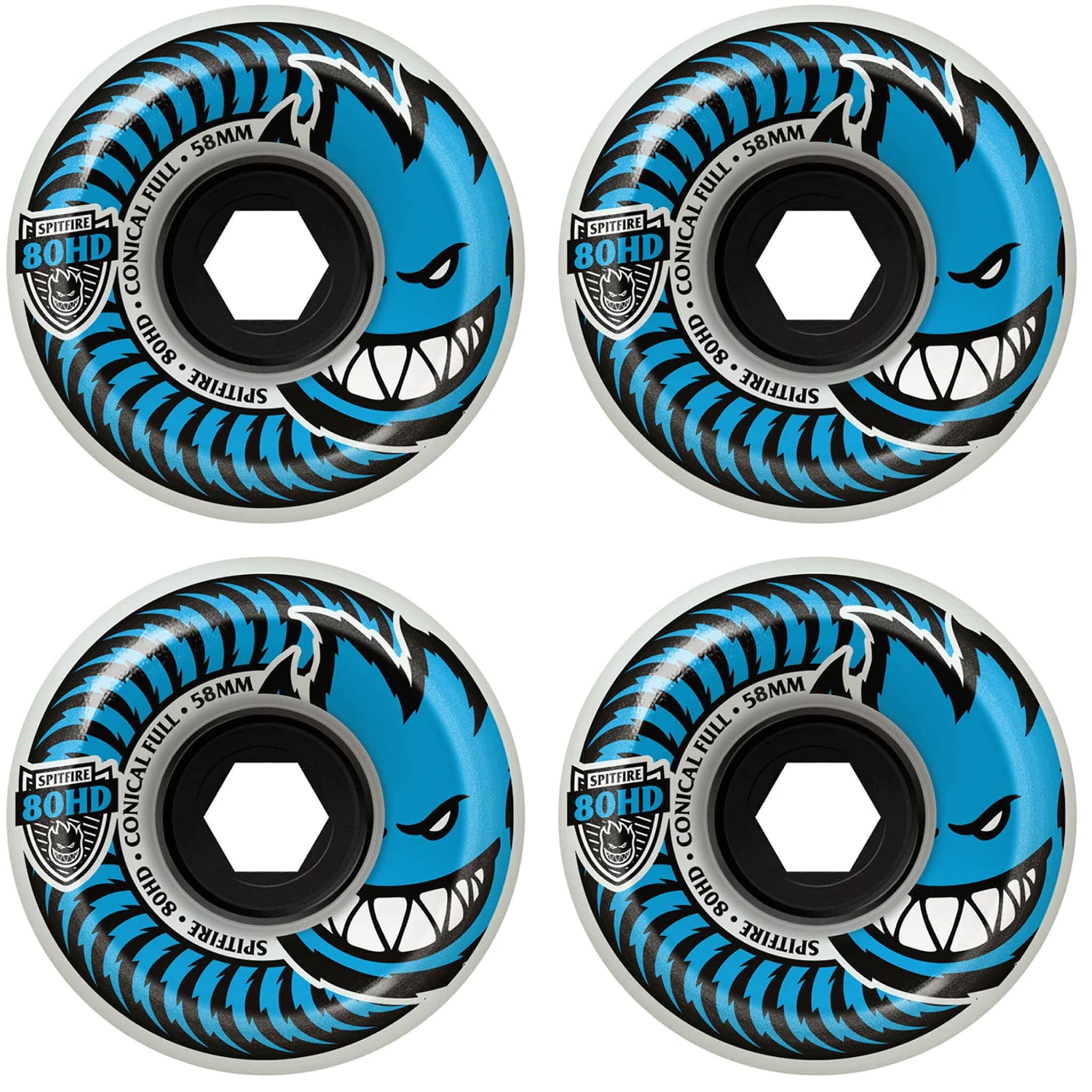 Spitfire 80HD Conical Full Cruiser Skateboard Wheels 58mm Skateboard Wheels