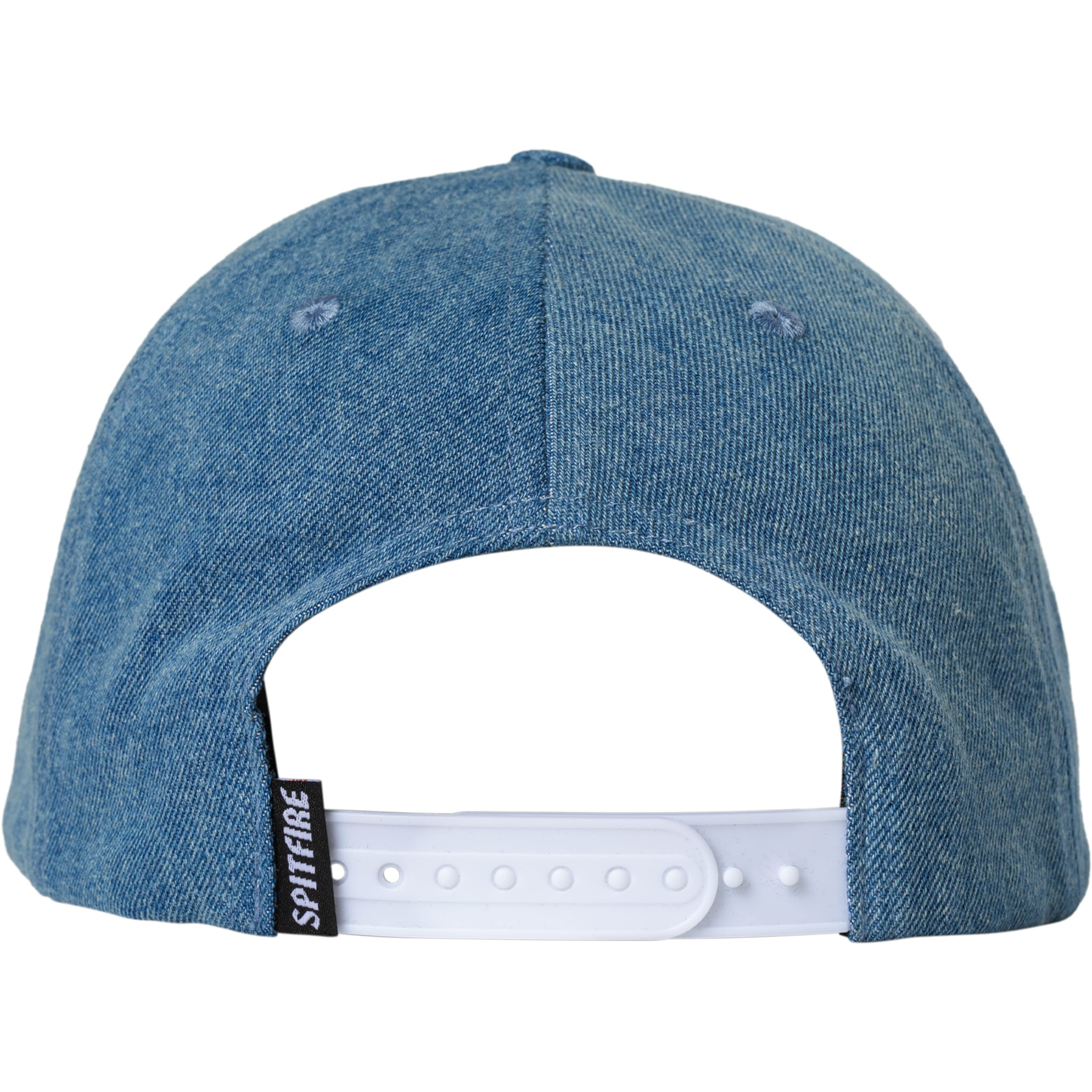 Spitfire Bighead Fill Snapback Hat Washed Denim Red Hat