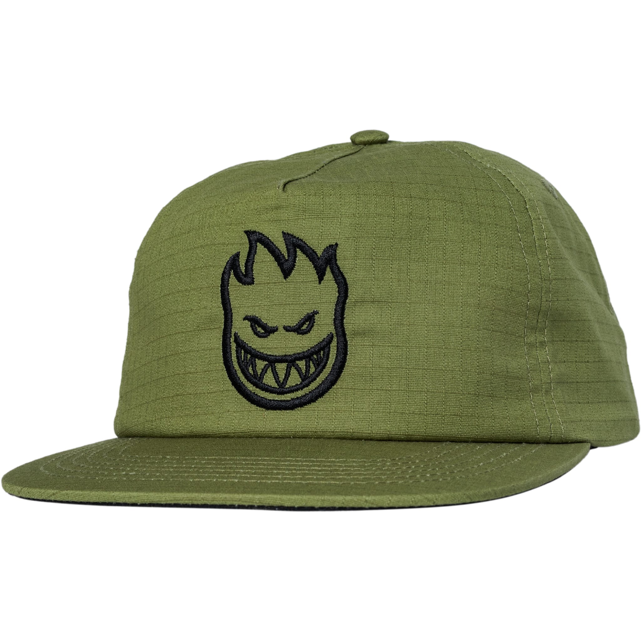 Spitfire Bighead Snapback Hat Olive Ripstop Hats