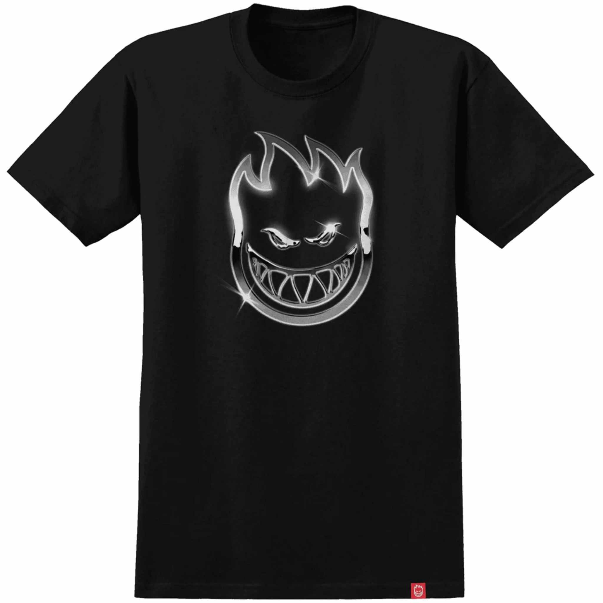 Spitfire Chrome Bighead Tee Black T Shirt