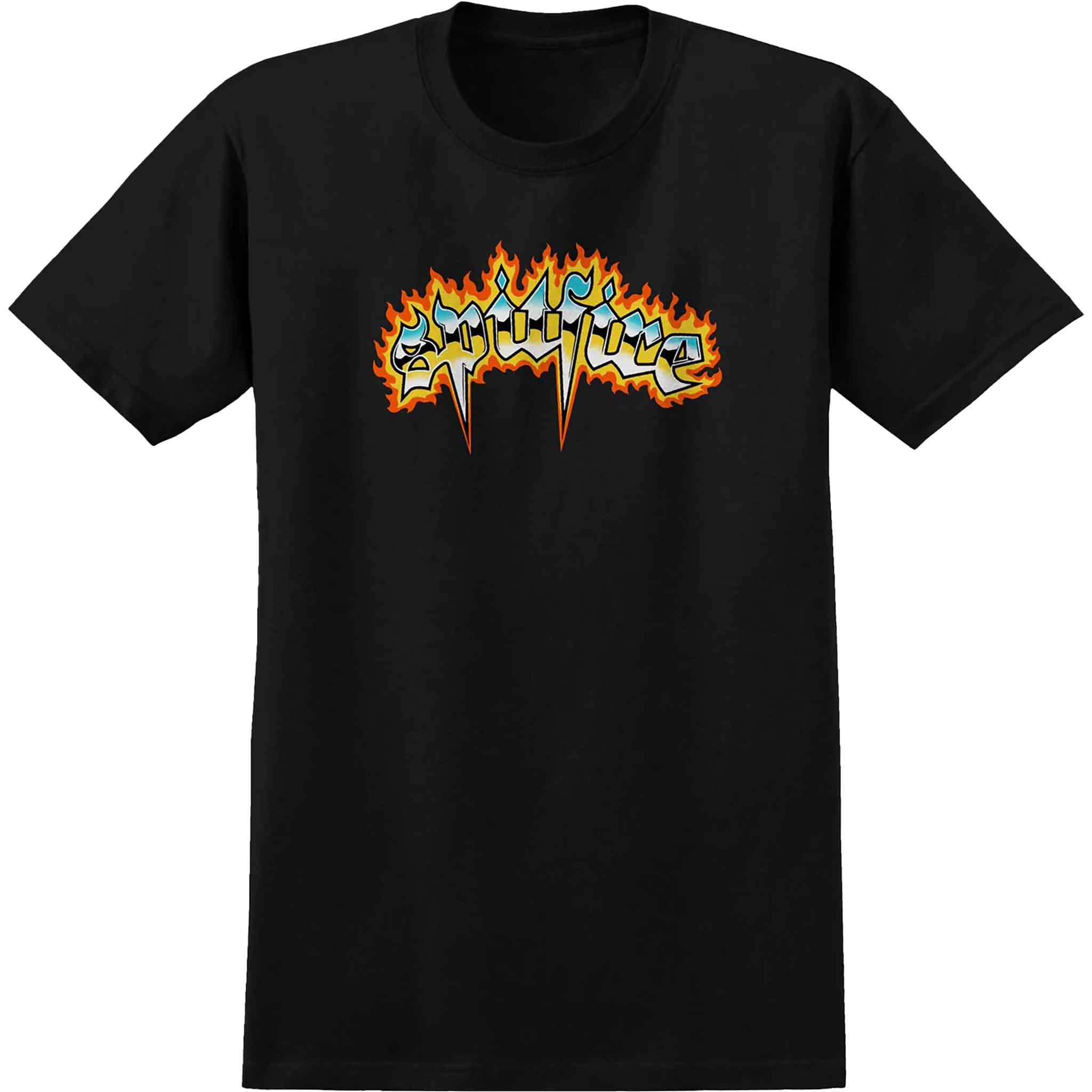 Spitfire Chrome Venom Tee Black T Shirt