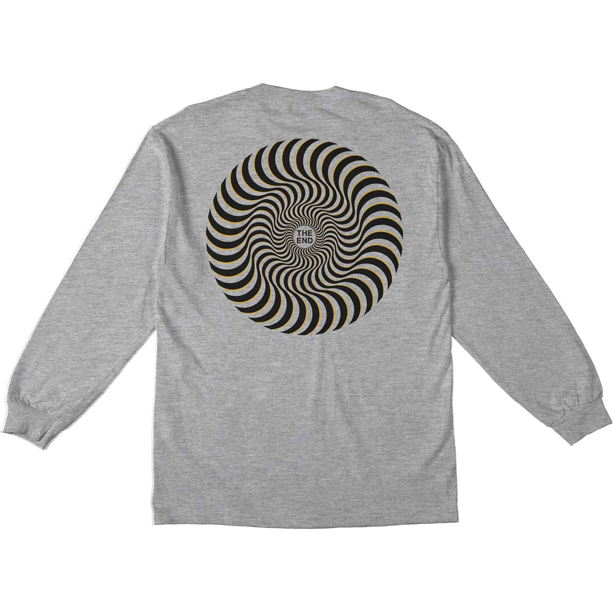 Spitfire Classic Swirl Overlay Long Sleeve Tee Heather Grey T Shirt
