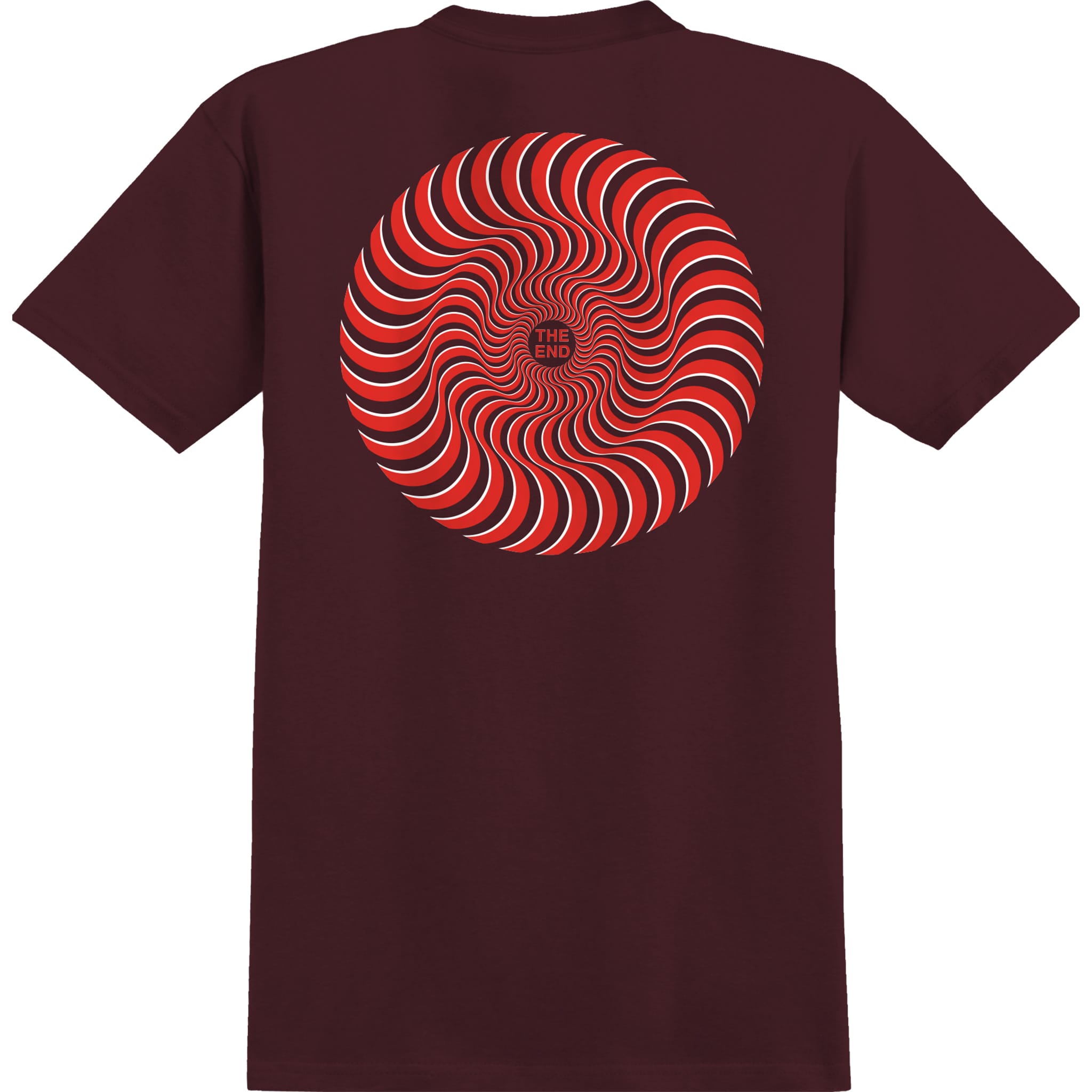 Spitfire Classic Swirl Overlay T-Shirt Burgundy T Shirt