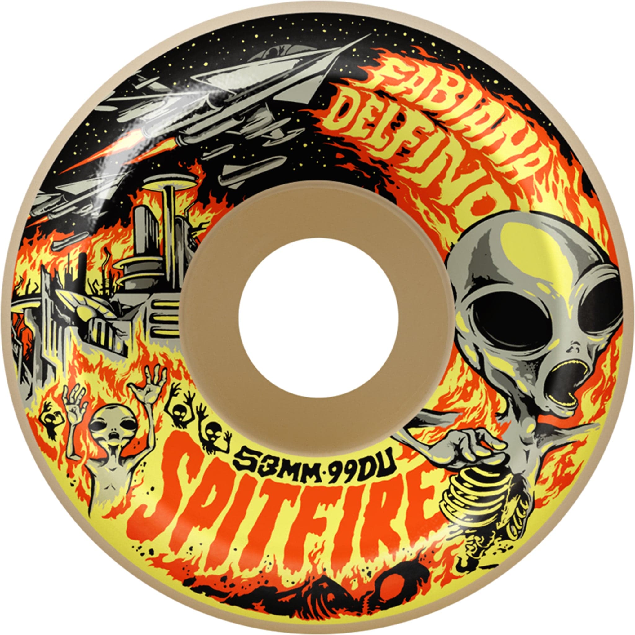 Spitfire F4 Fabiana Invasion Conical Full Skateboard Wheels 99a 54mm Skateboard Wheels