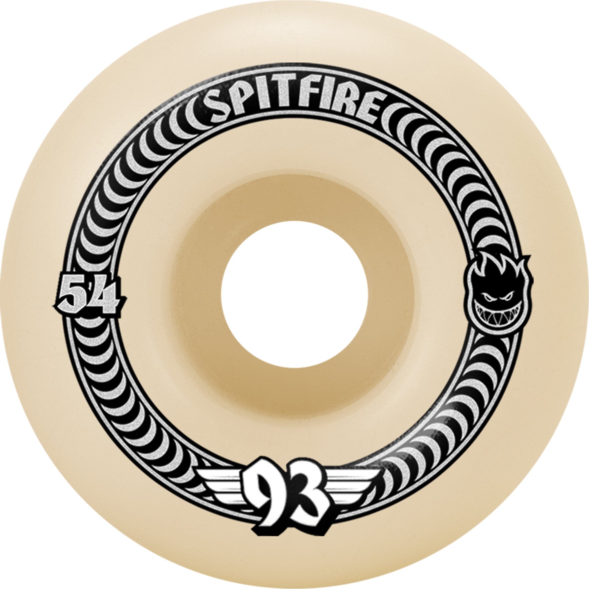 Spitfire F4 Soft Sliders Classic Natural Skateboard Wheels 93a 54mm Skateboard Wheels