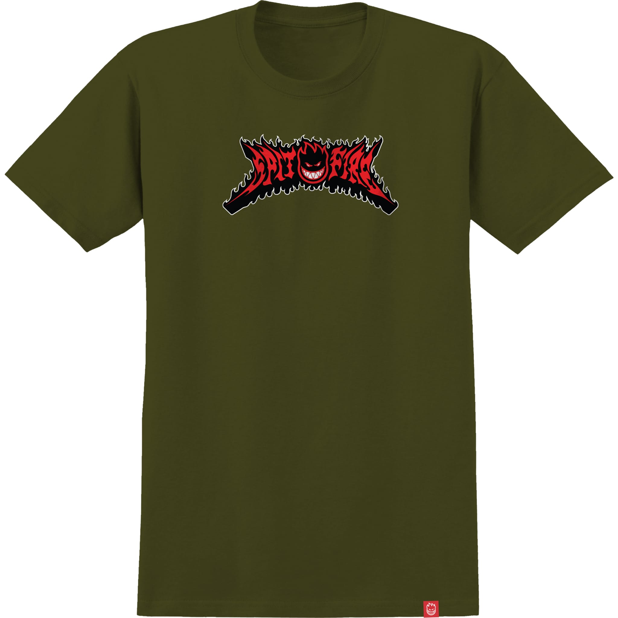 Spitfire Flame Out Bighead Fill T-Shirt Military Green T Shirt