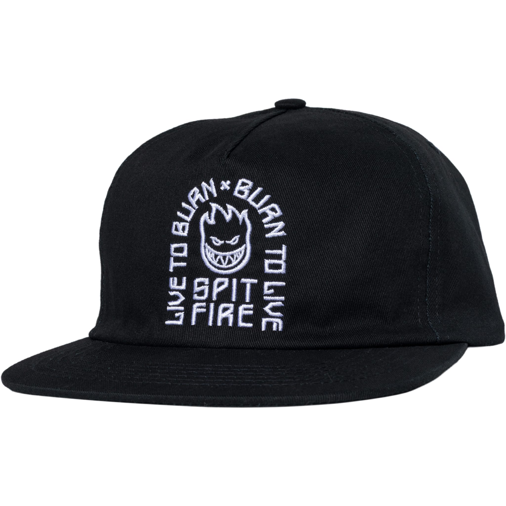 Spitfire LTB Arch Snapback Hat Black White Hats