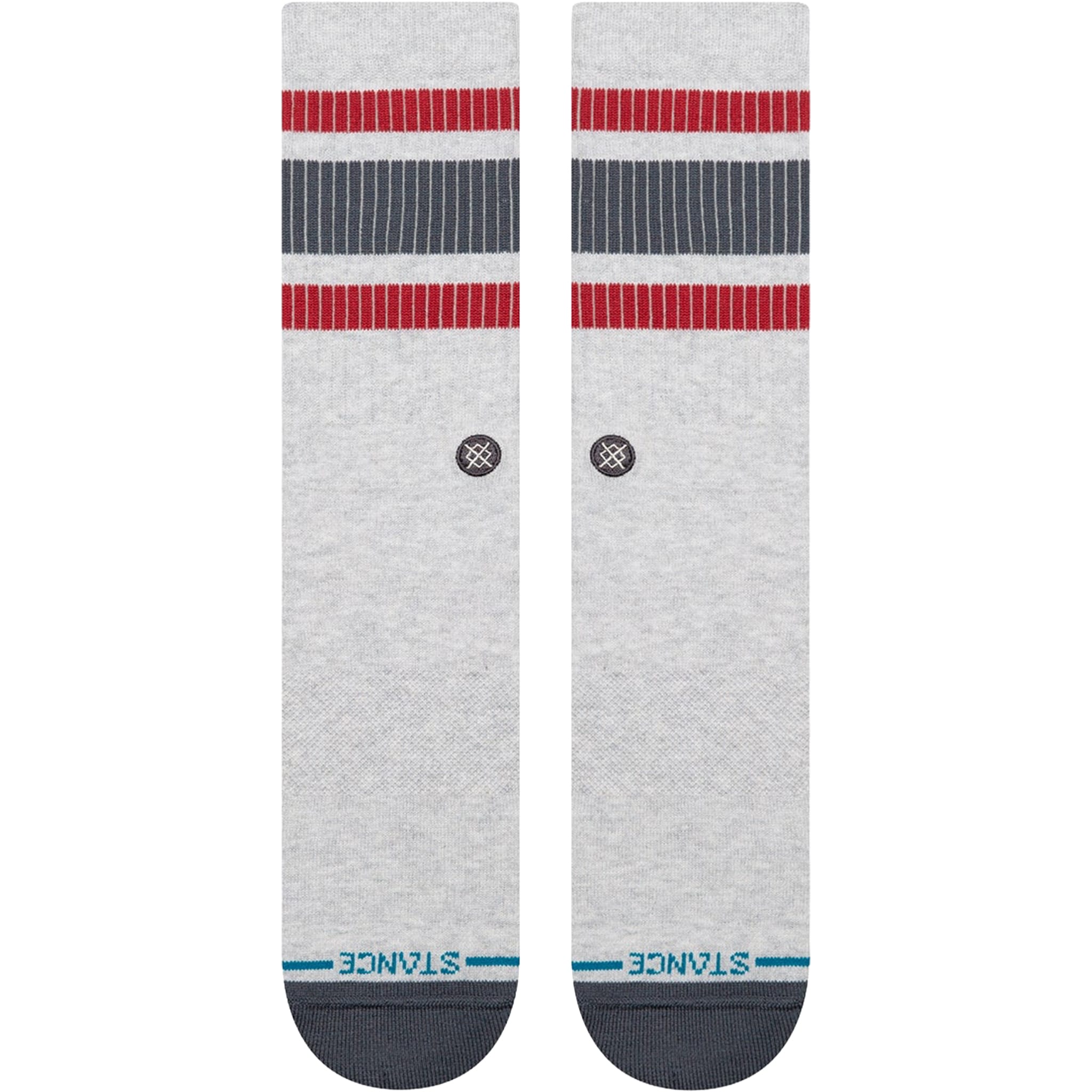 Stance Boyd Pop Stitch Crew Socks Heather Grey Socks