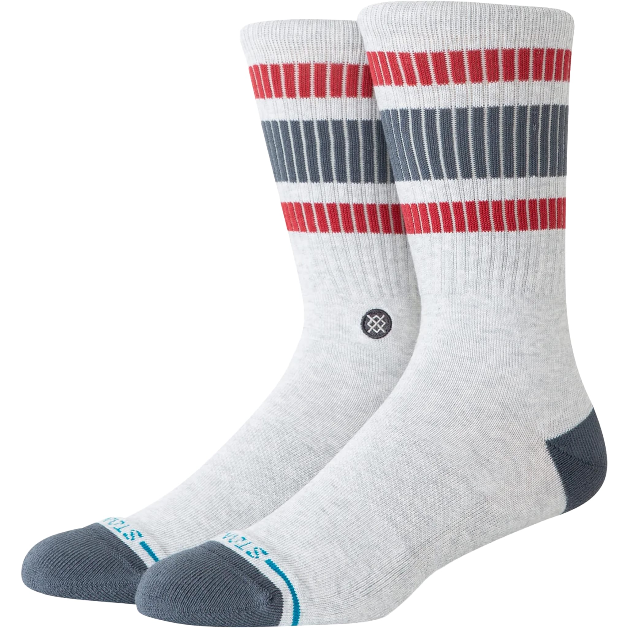Stance Boyd Pop Stitch Crew Socks Heather Grey Socks