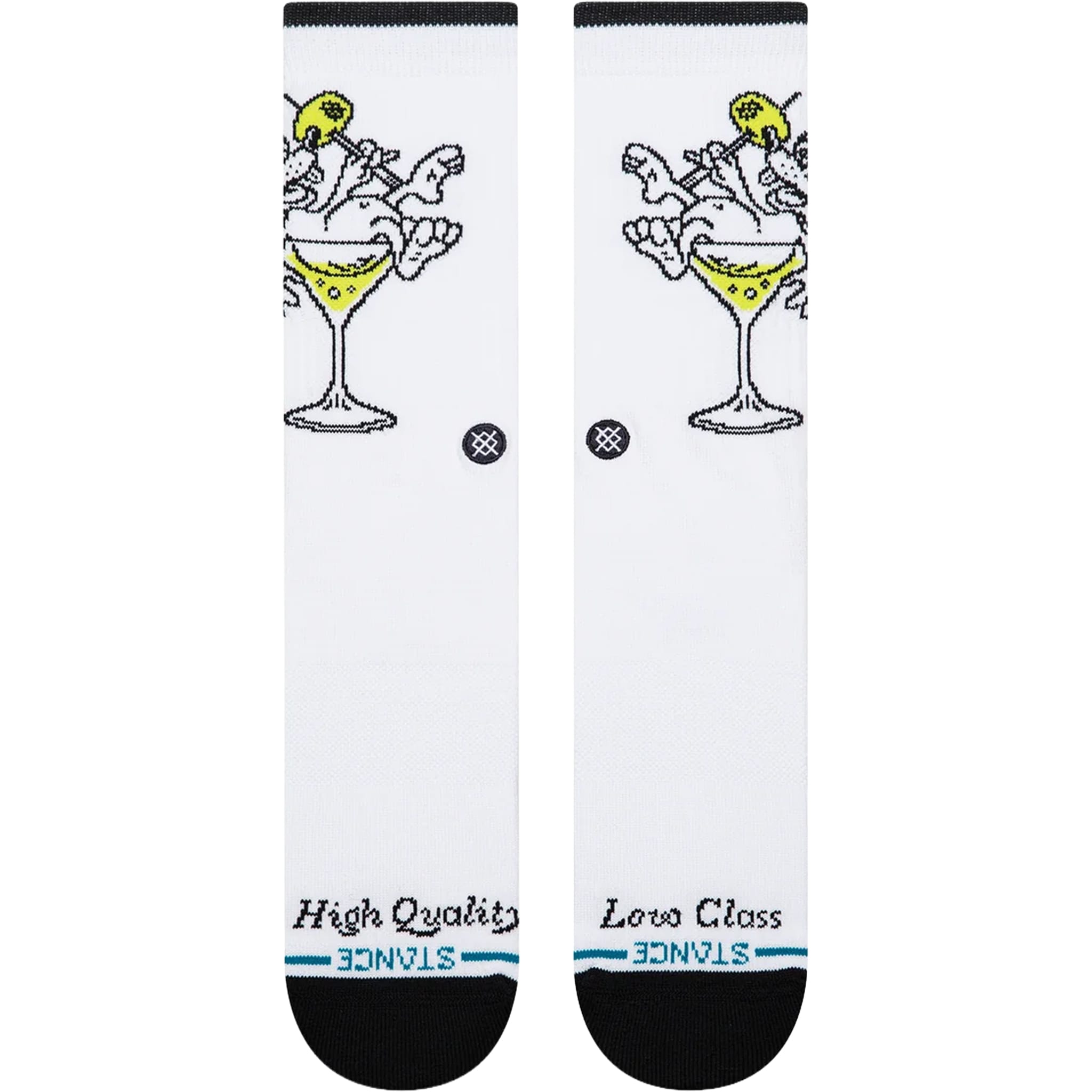 Stance High Quality Low Class Crew Socks White Socks