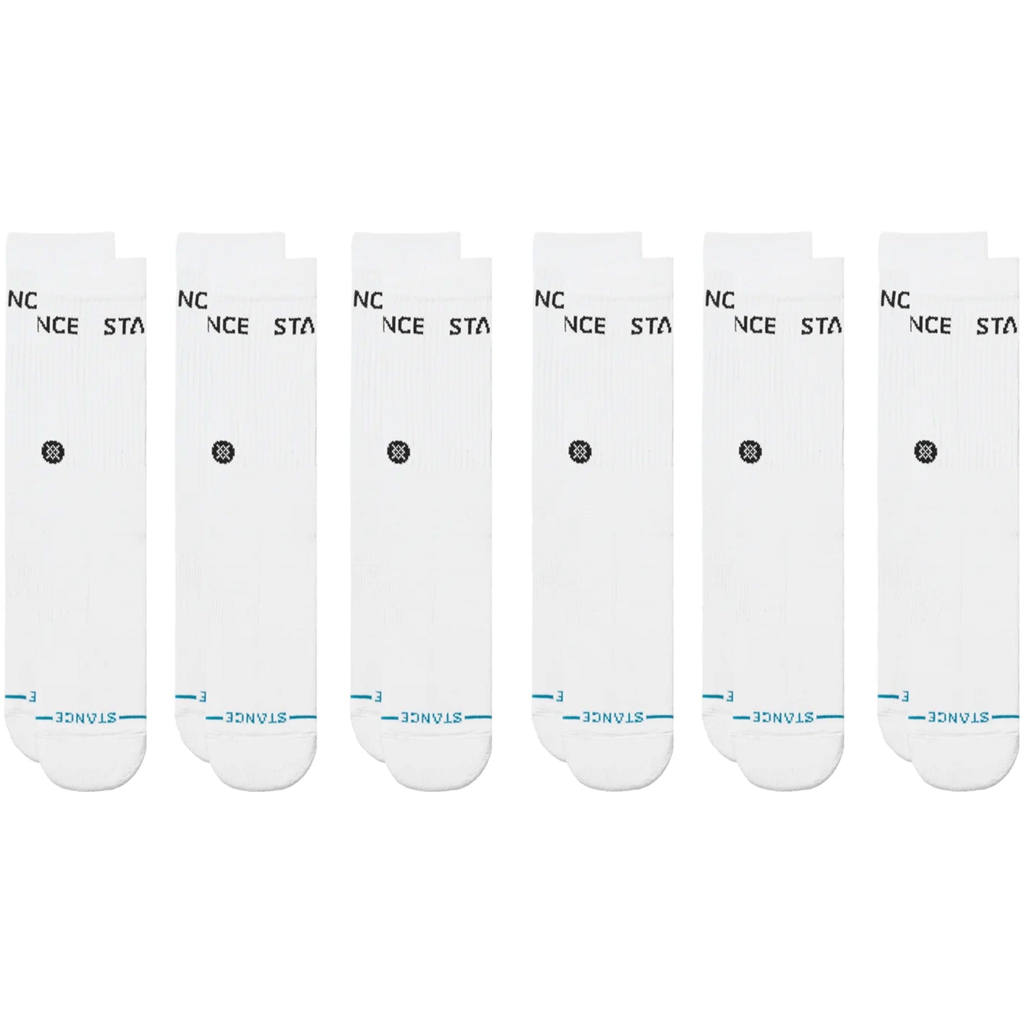 Stance Origin Crew Socks 6 Pack White Socks