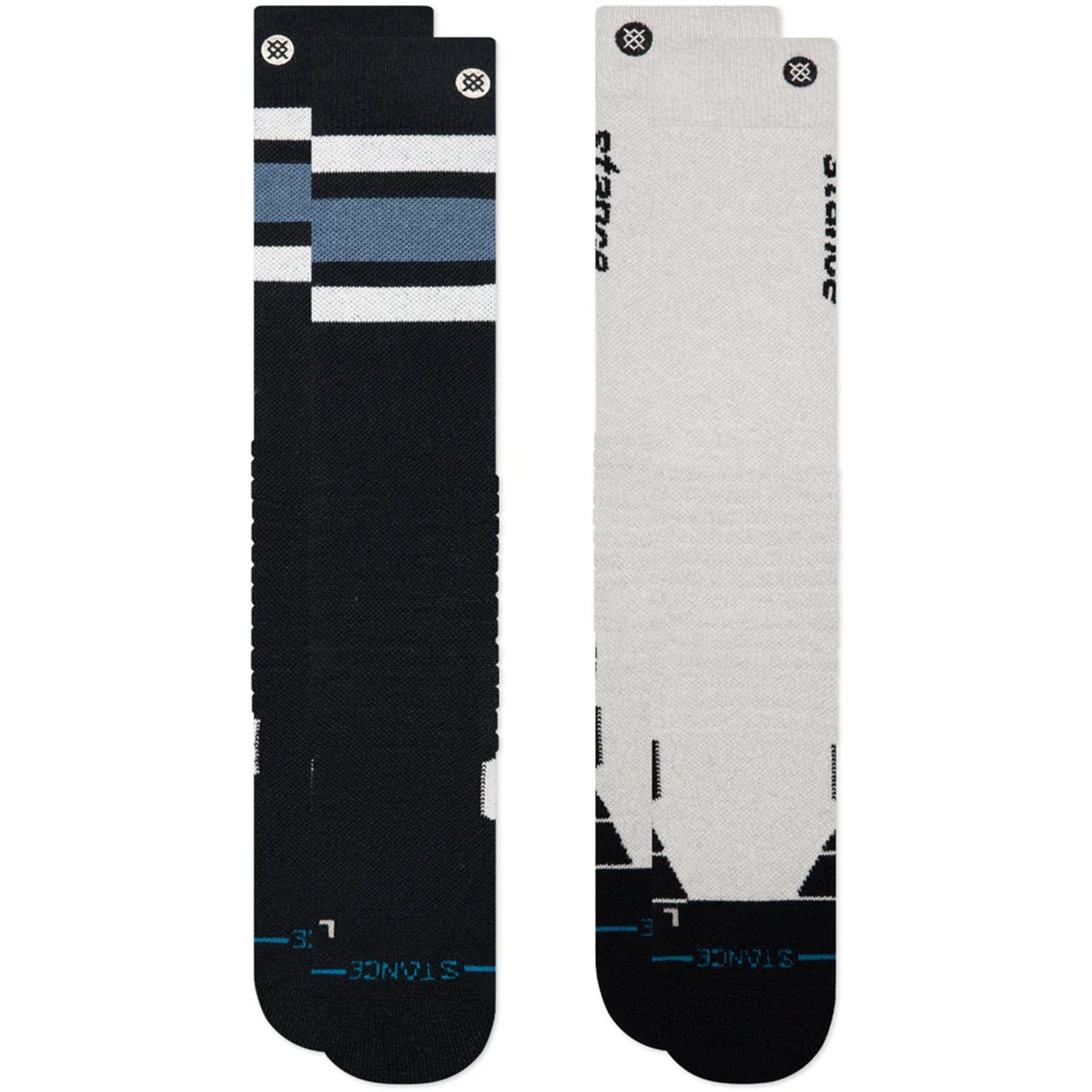 Stance Speed Mid Snow Socks 2 Pack Black Snowboard Socks