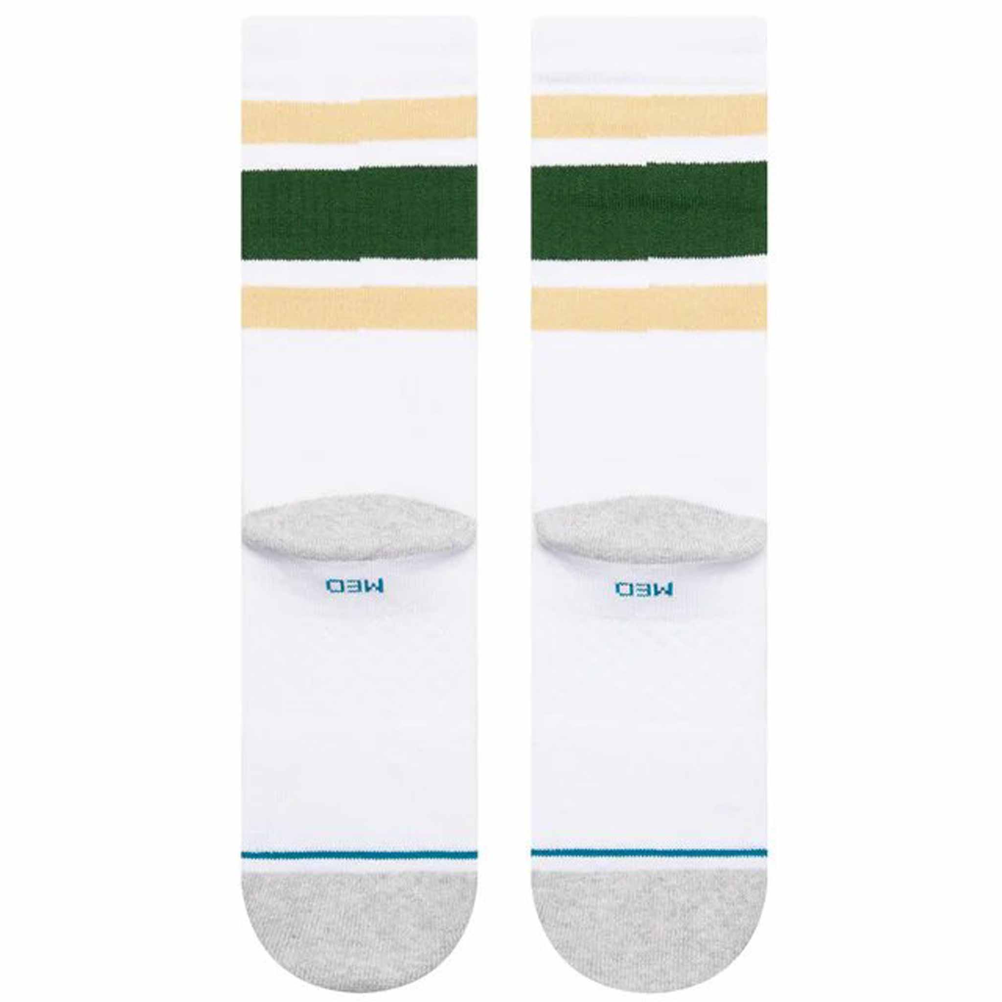 Stance X NBA Tube Crew Sock White Milwaukee Bucks Socks