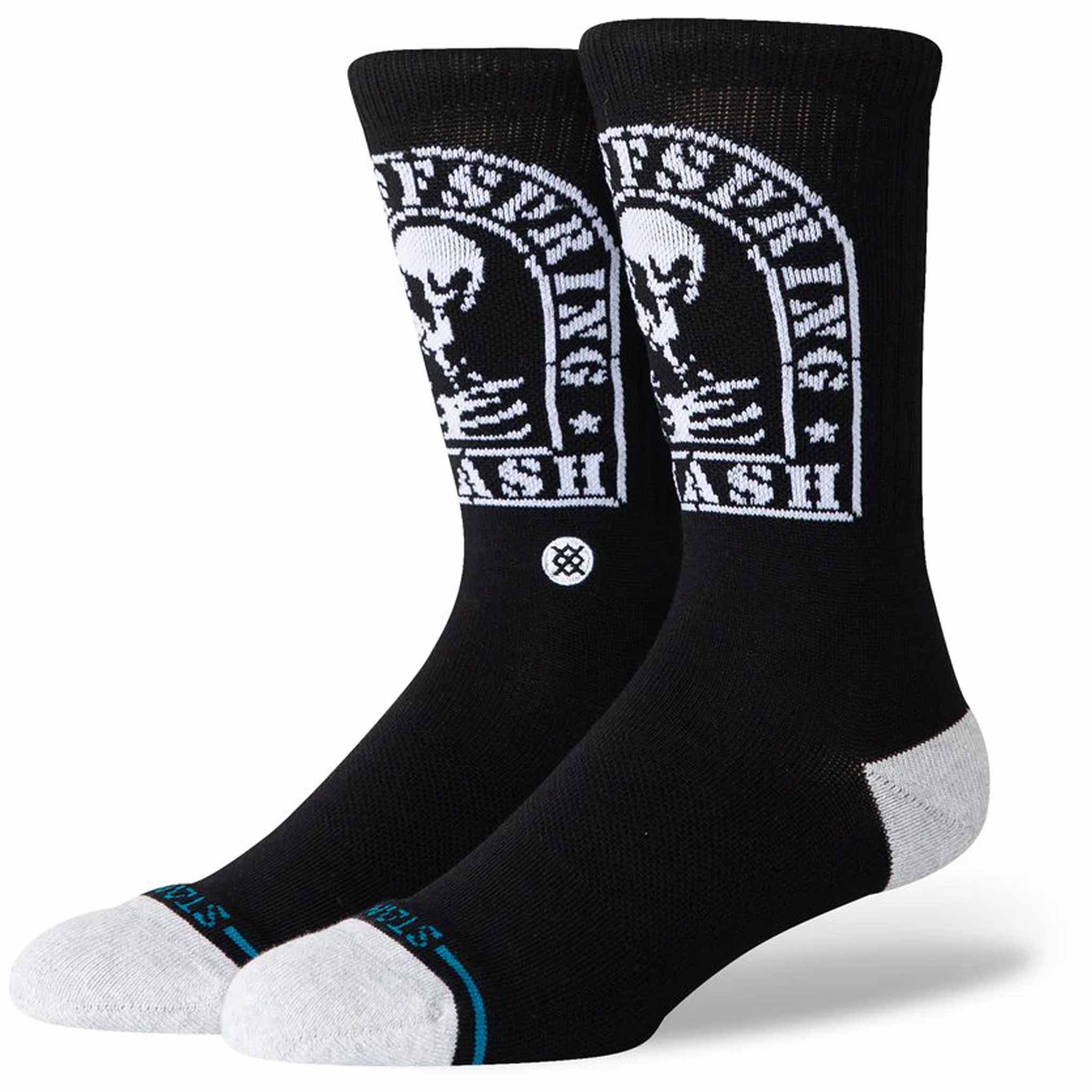 Stance X So Cal Pack Smashed Crew Sock Black Socks