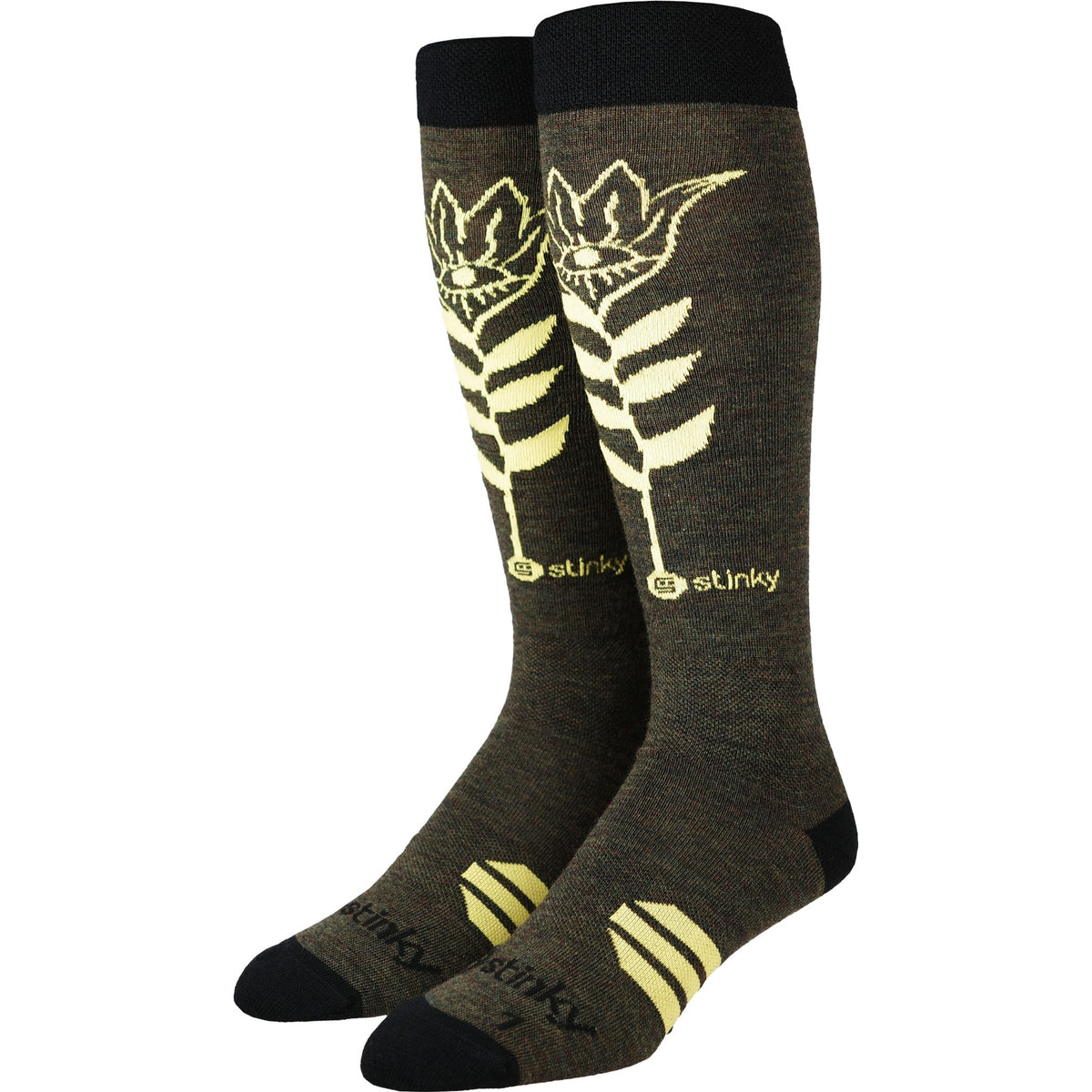 Stinky Merino Wool Socks Savanah Earthy Green Snowboard Socks