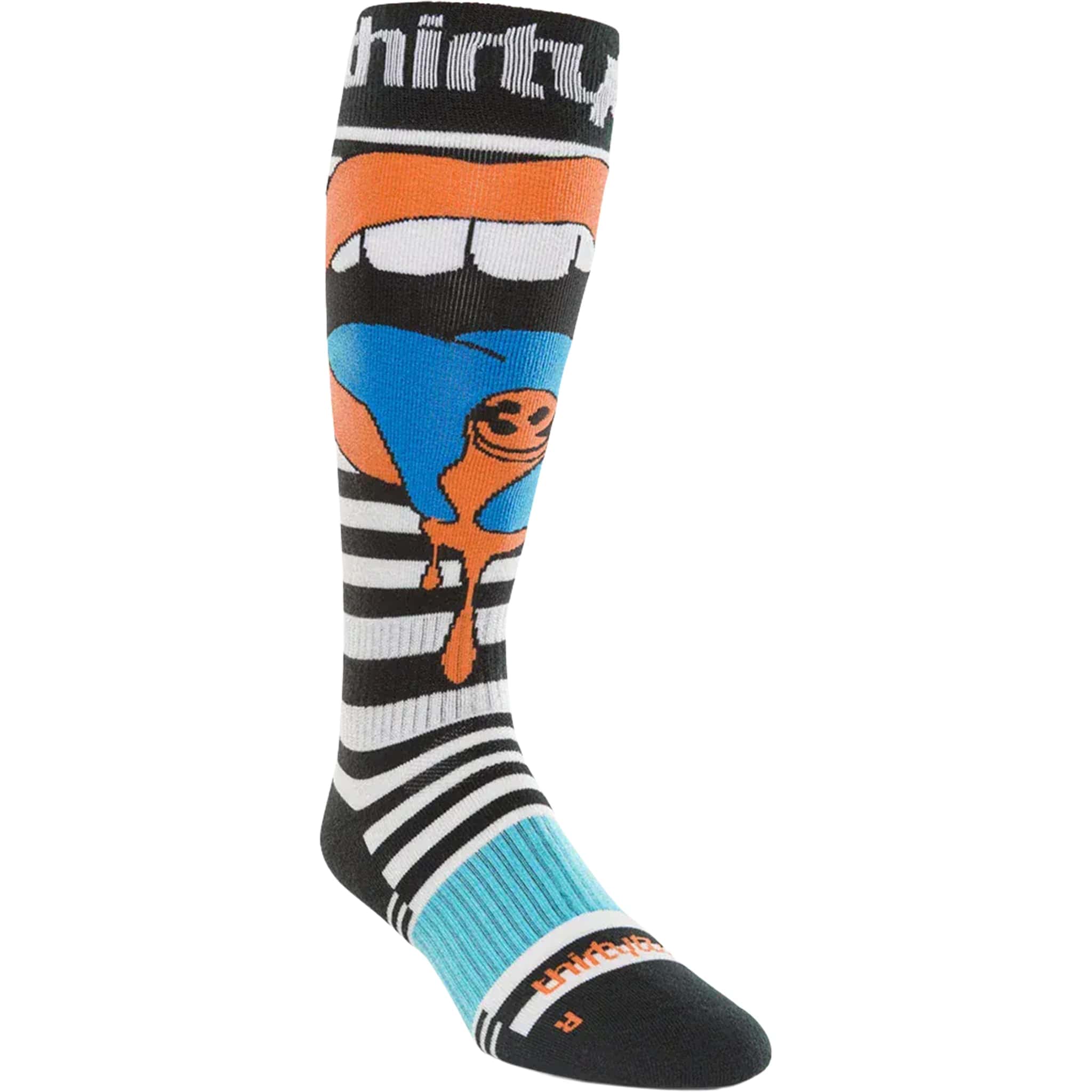 ThirtyTwo Men's Double Sock Black Orange Snowboard Socks
