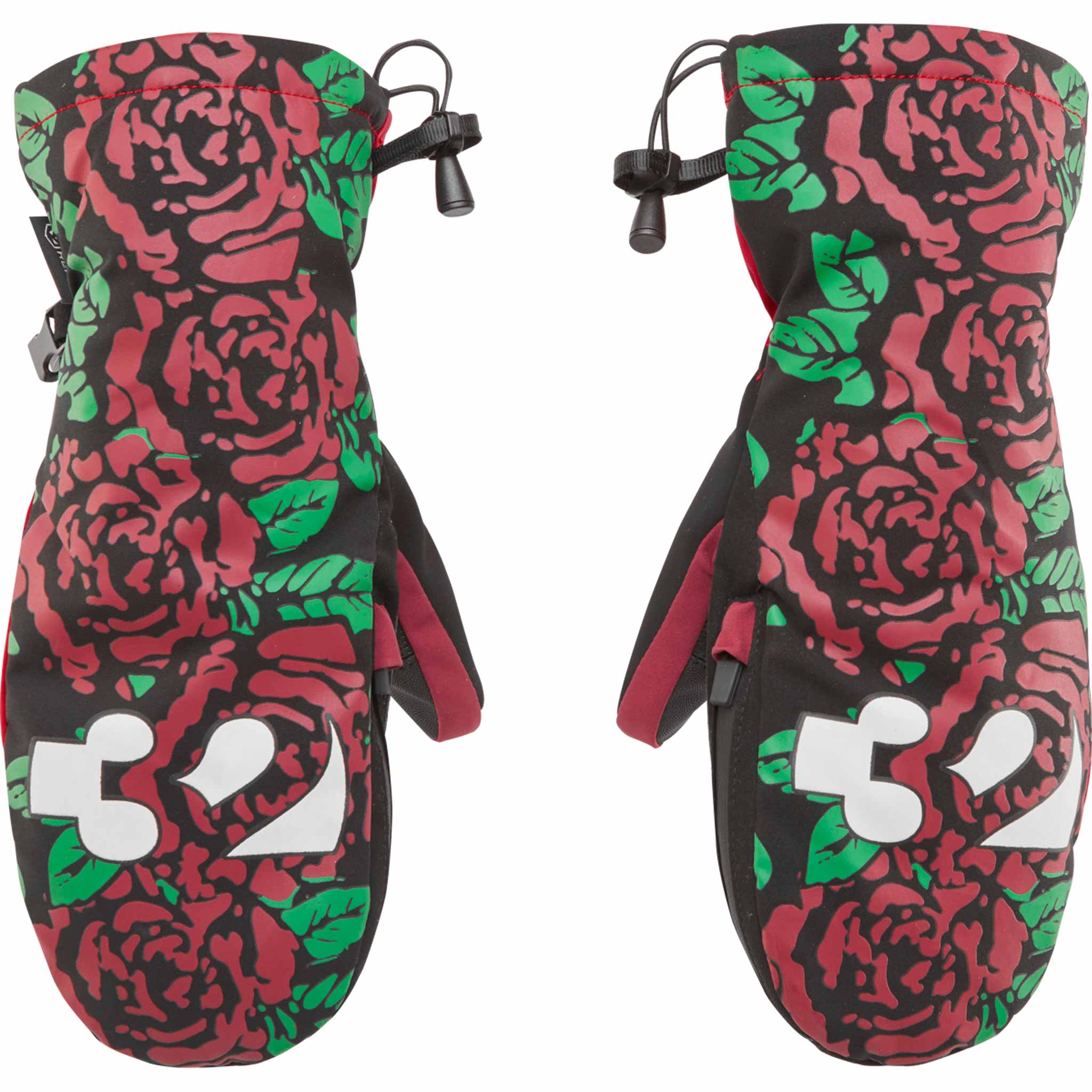 ThirtyTwo Womens Corp Mitt Red Black Gloves & Mitts