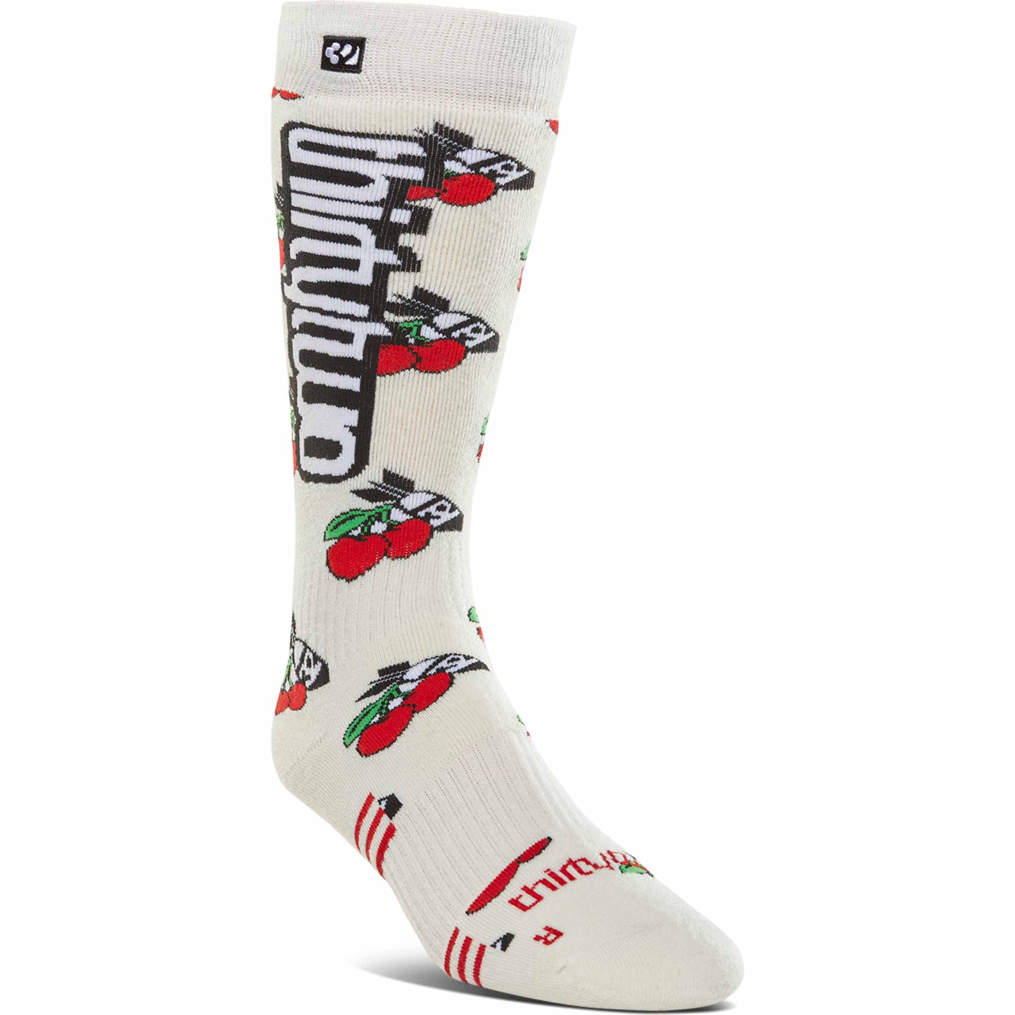 ThirtyTwo Womens Merino Sock White Red Socks