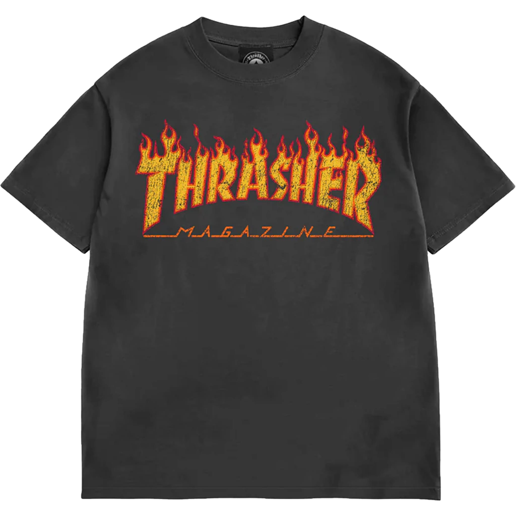 Thrasher Flame Vintage T-Shirt Black T Shirt