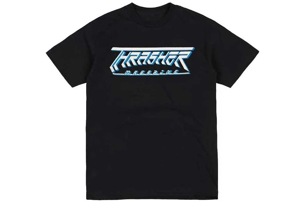 Thrasher Future Logo Tee Black T Shirt