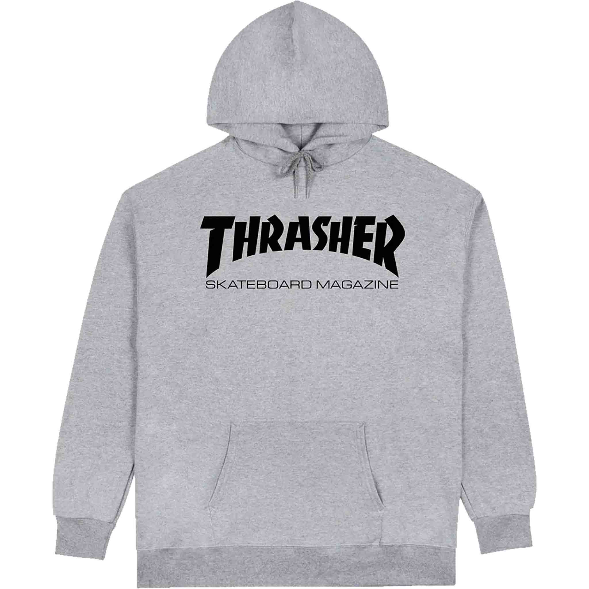 Thrasher Skate Mag Logo Hood Ash Grey Sweatshirts