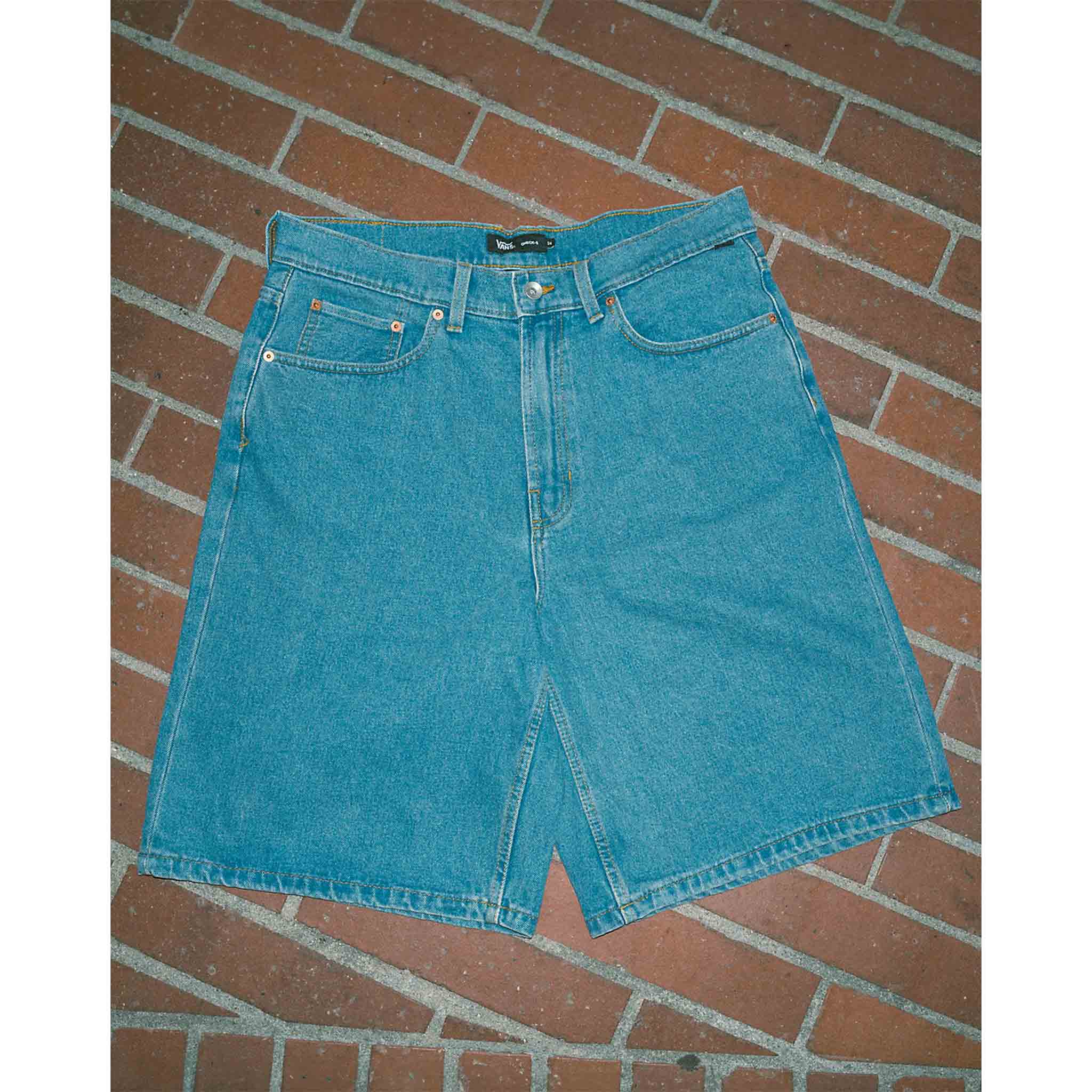 Vans Check 5 Baggy Denim Short Stone Wash Blue Shorts