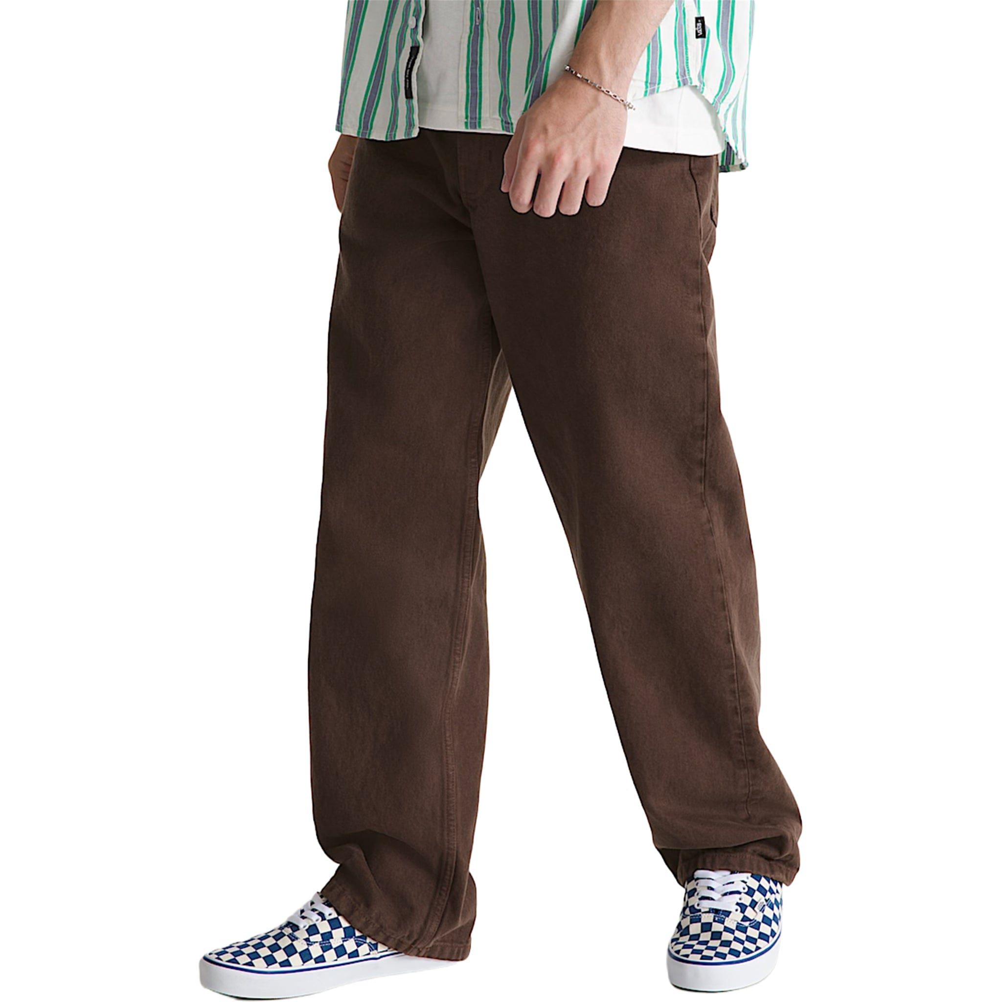 Vans Check-5 Loose Denim Pants Dark Brown Pants