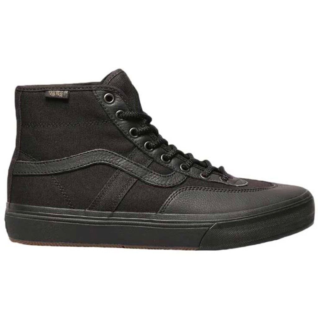 Vans Crockett High Butter Leather Black Shoes