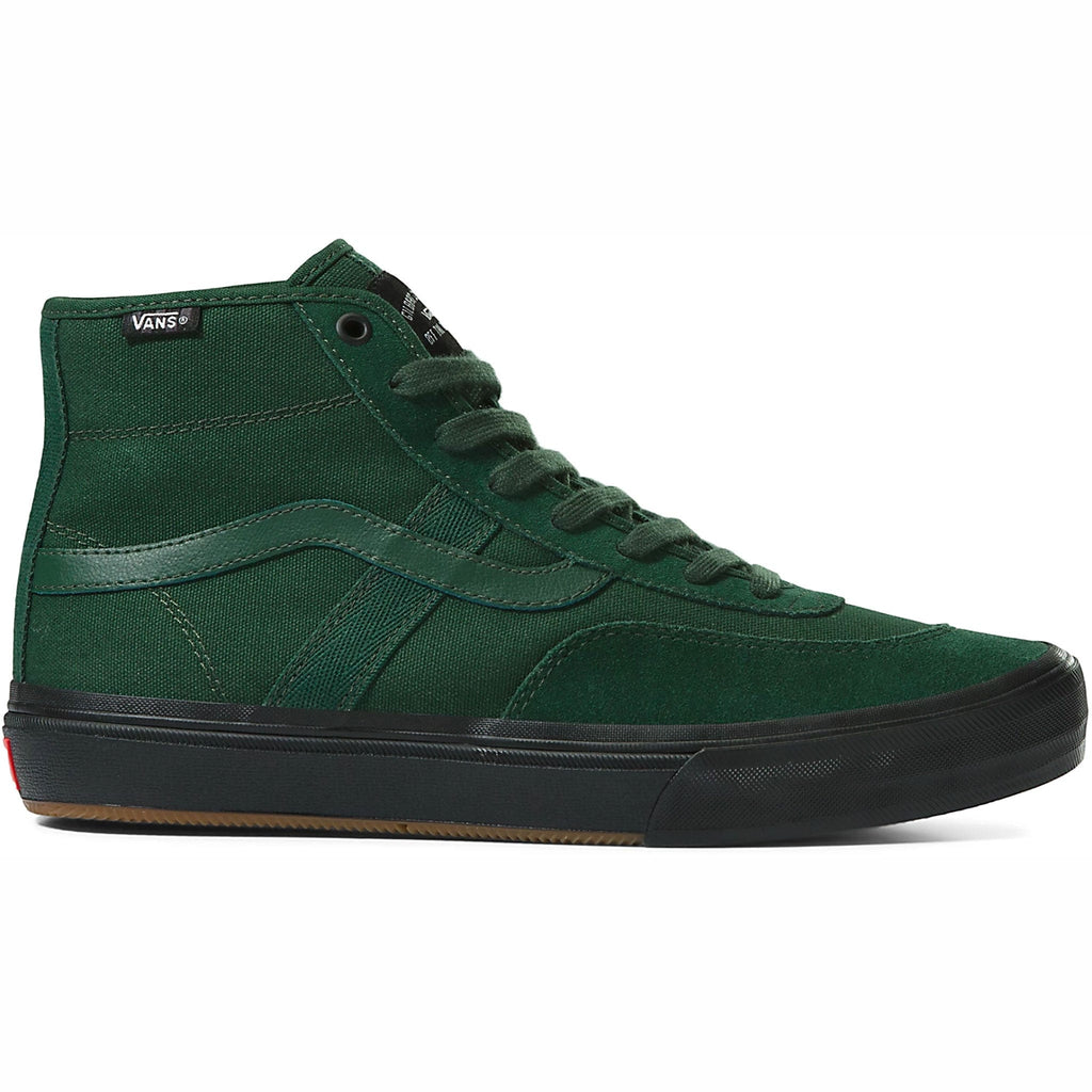 Vans Crockett High Dark Green Black Shoes