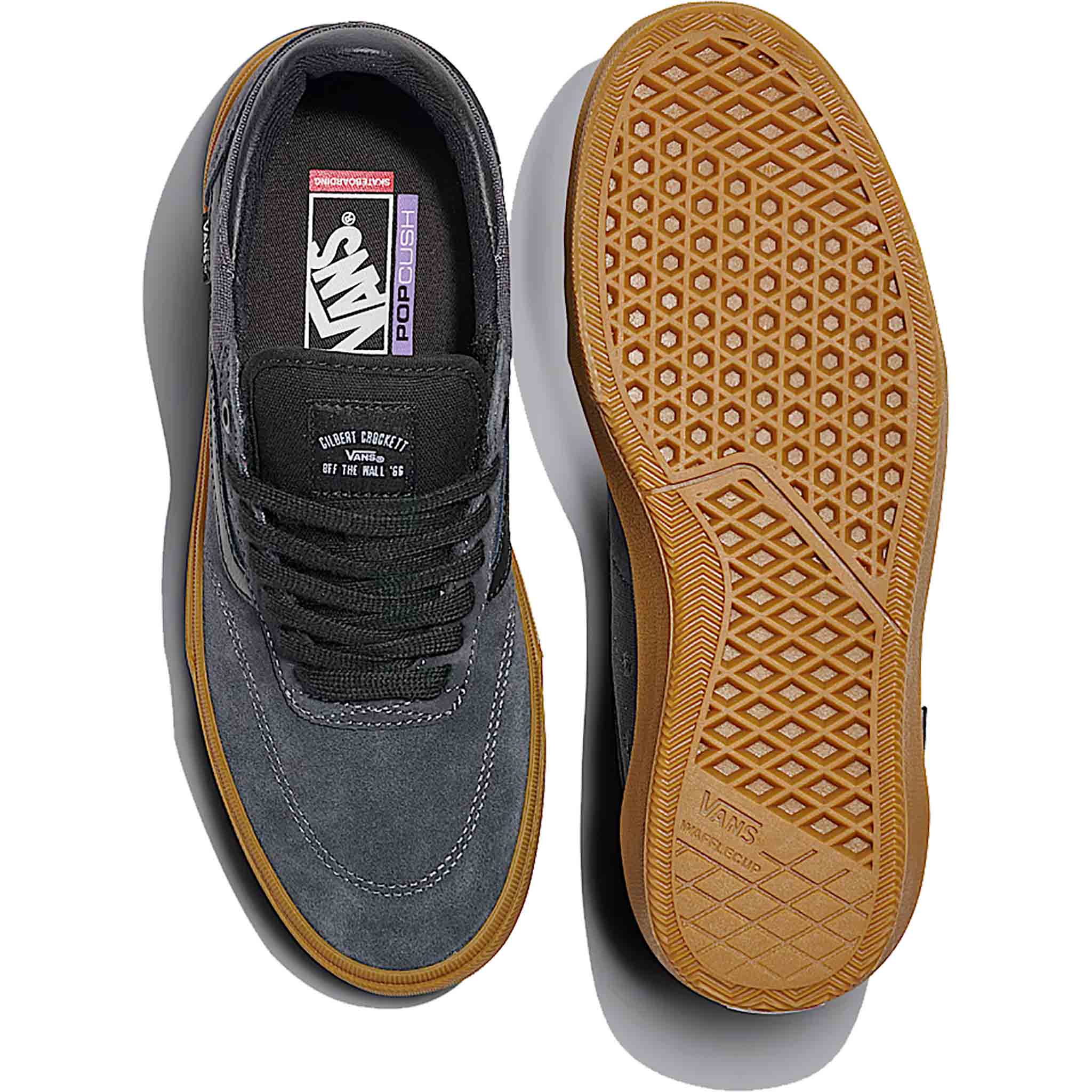 Vans Gilbert Crockett Shoes Black Grey Gum Shoes