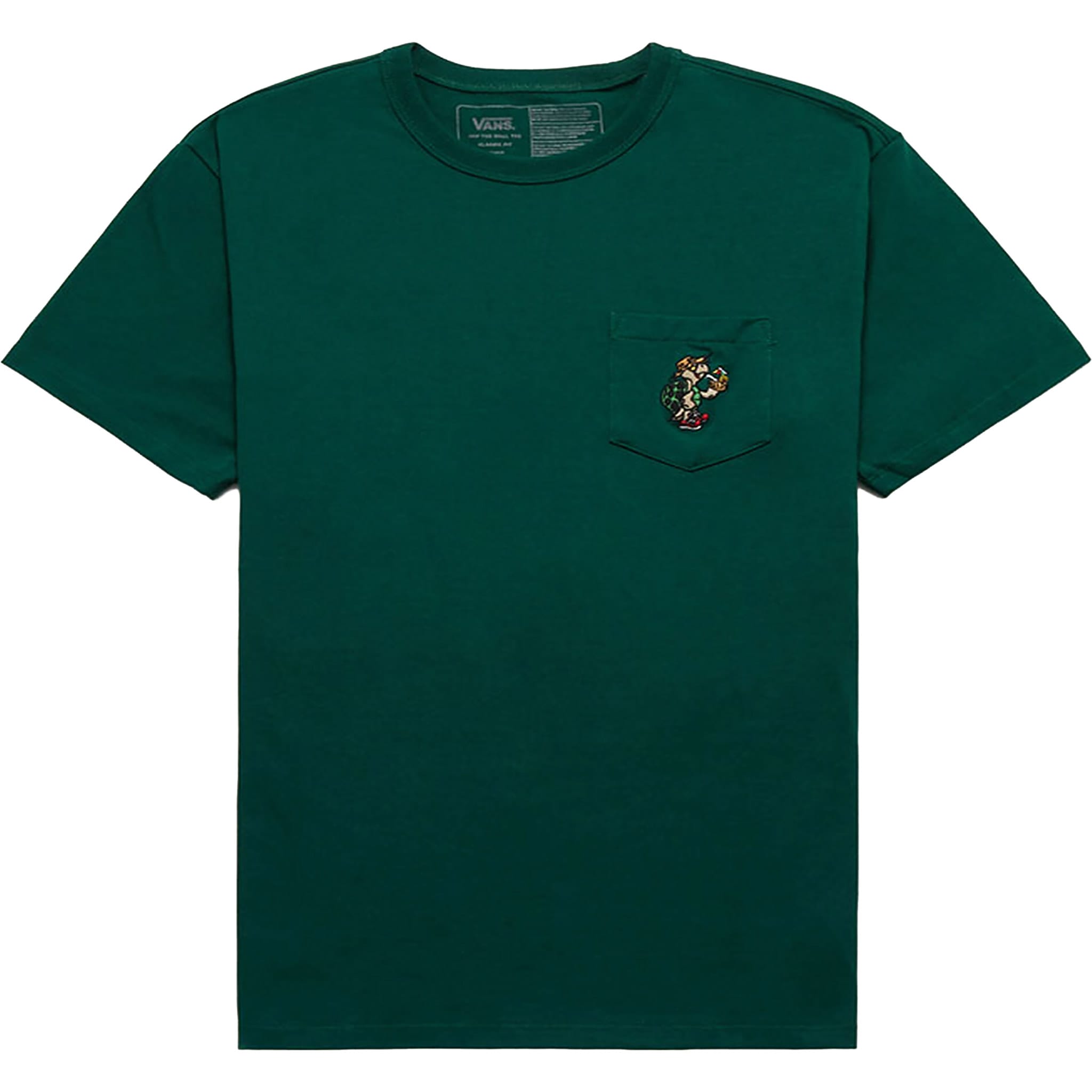 Vans Off The Wall Graphic Pocet Tee Green T Shirt