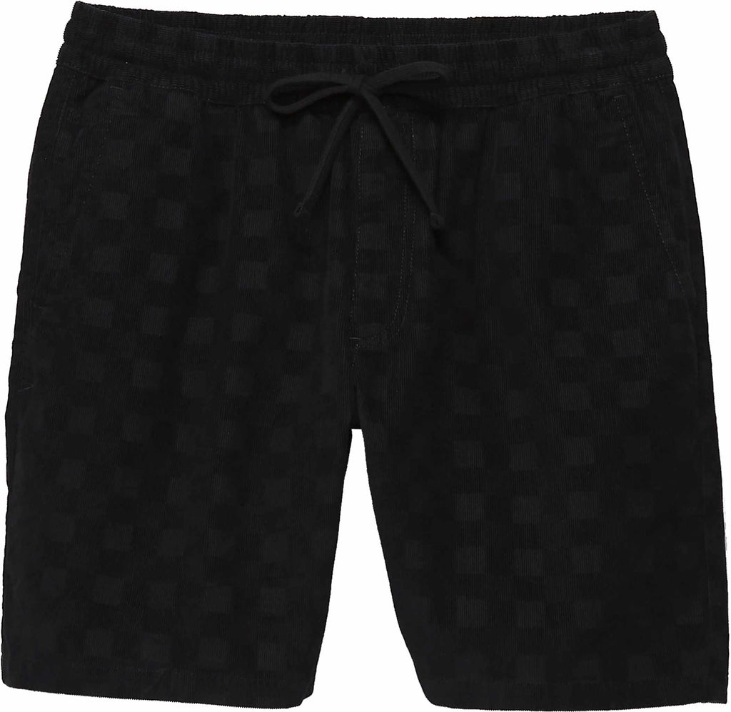 Vans Range Check Cord Loose Elastic Waist Short Black Shorts