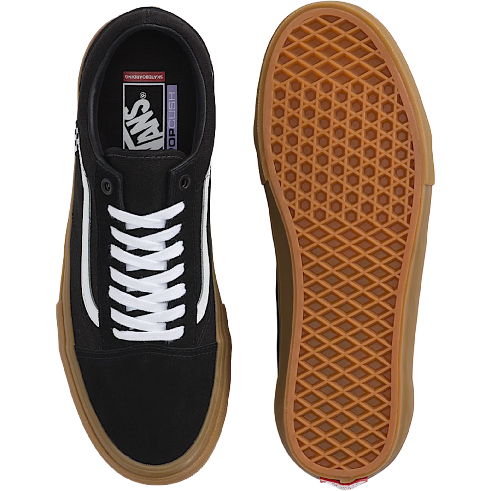 Vans Skate Old Skool Shoes Black Gum Shoes
