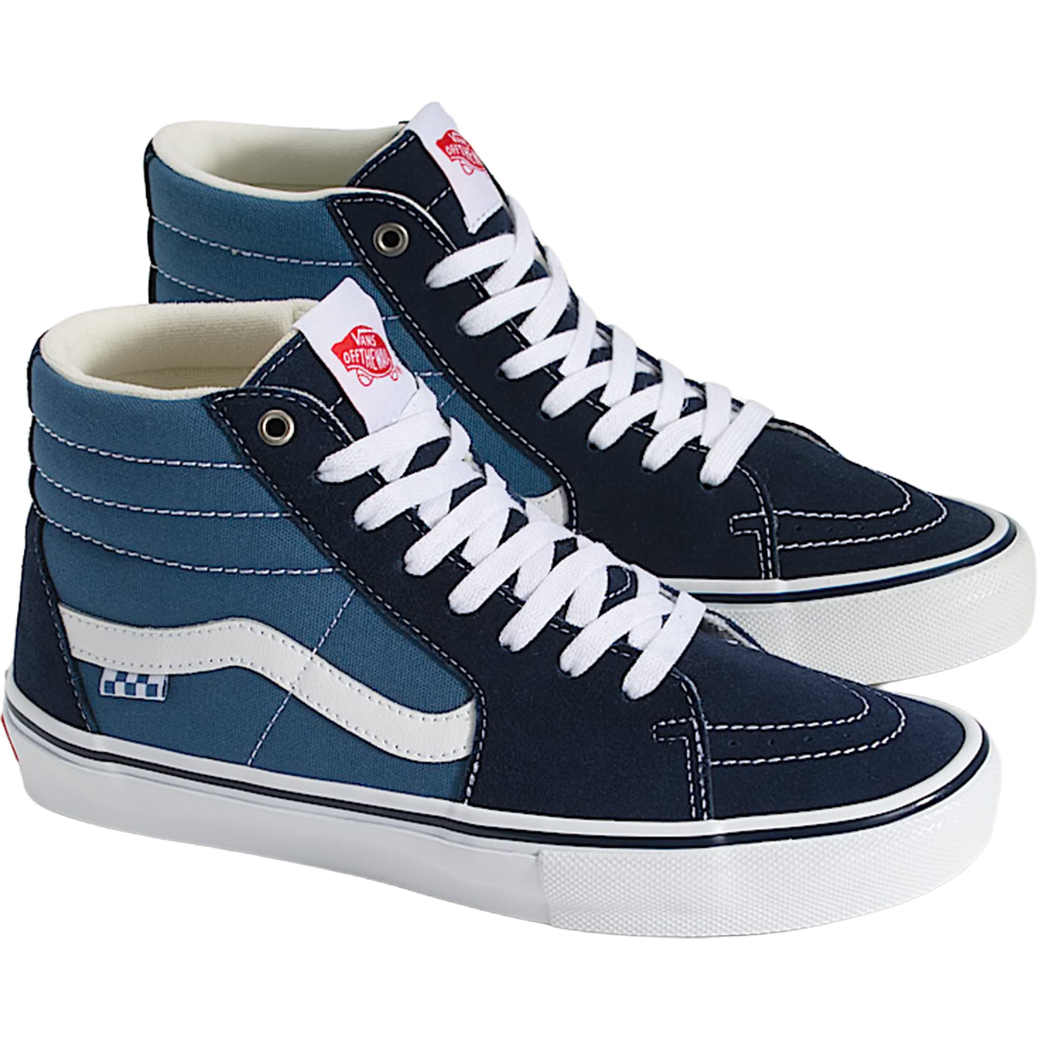 Vans Skate Sk8-Hi Shoe Navy Blue White Shoes
