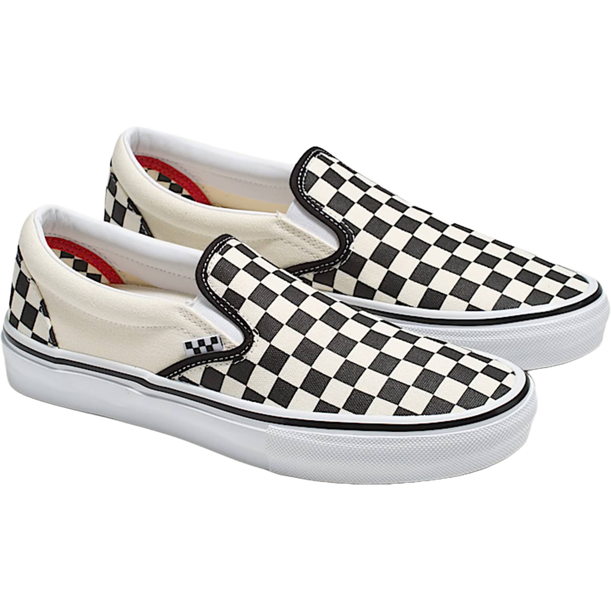 Vans Skate Slip On Shoe Checkerboard Black Off White Shoes