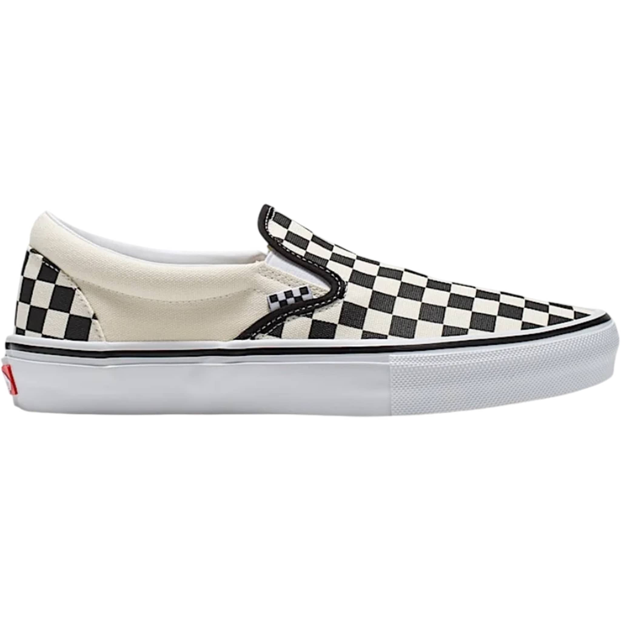 Vans Skate Slip On Shoe Checkerboard Black Off White Shoes