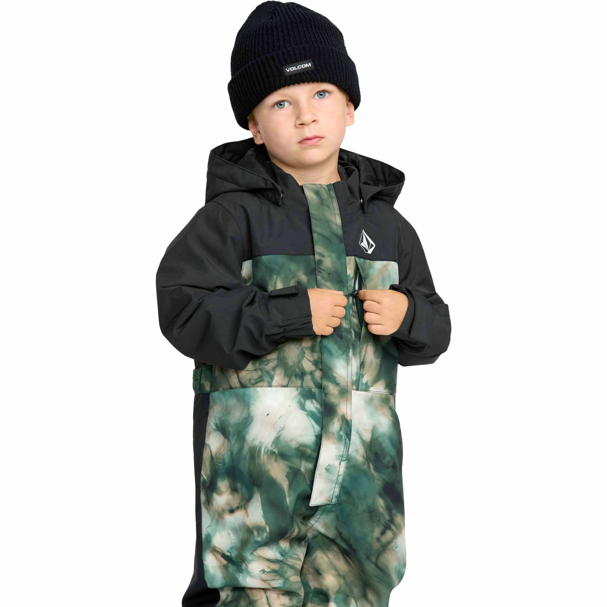 Volcom Boys Little Flurry One Piece Green 2026 Youth Jackets